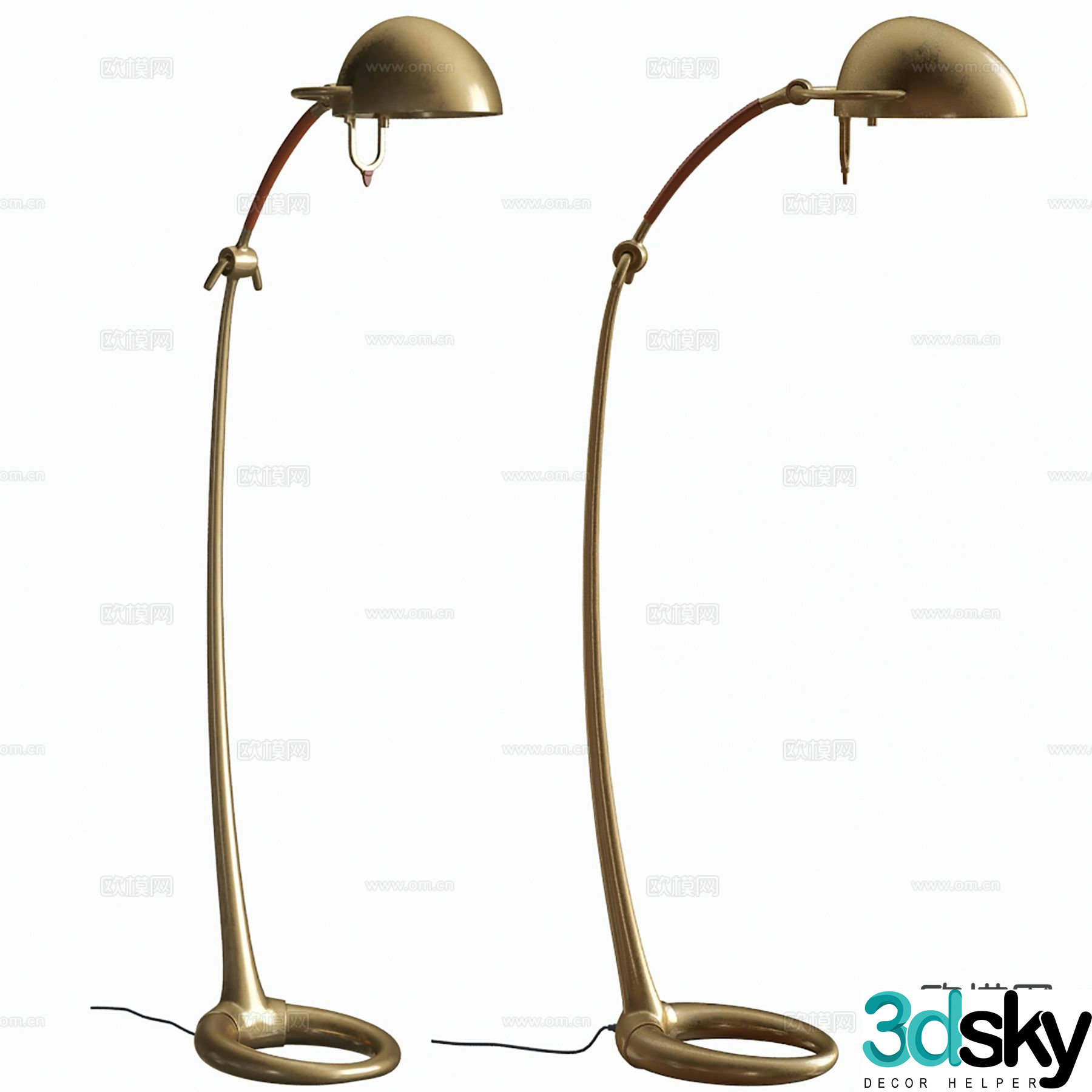 Industrial style floor lamp metal floor lamp 3d model