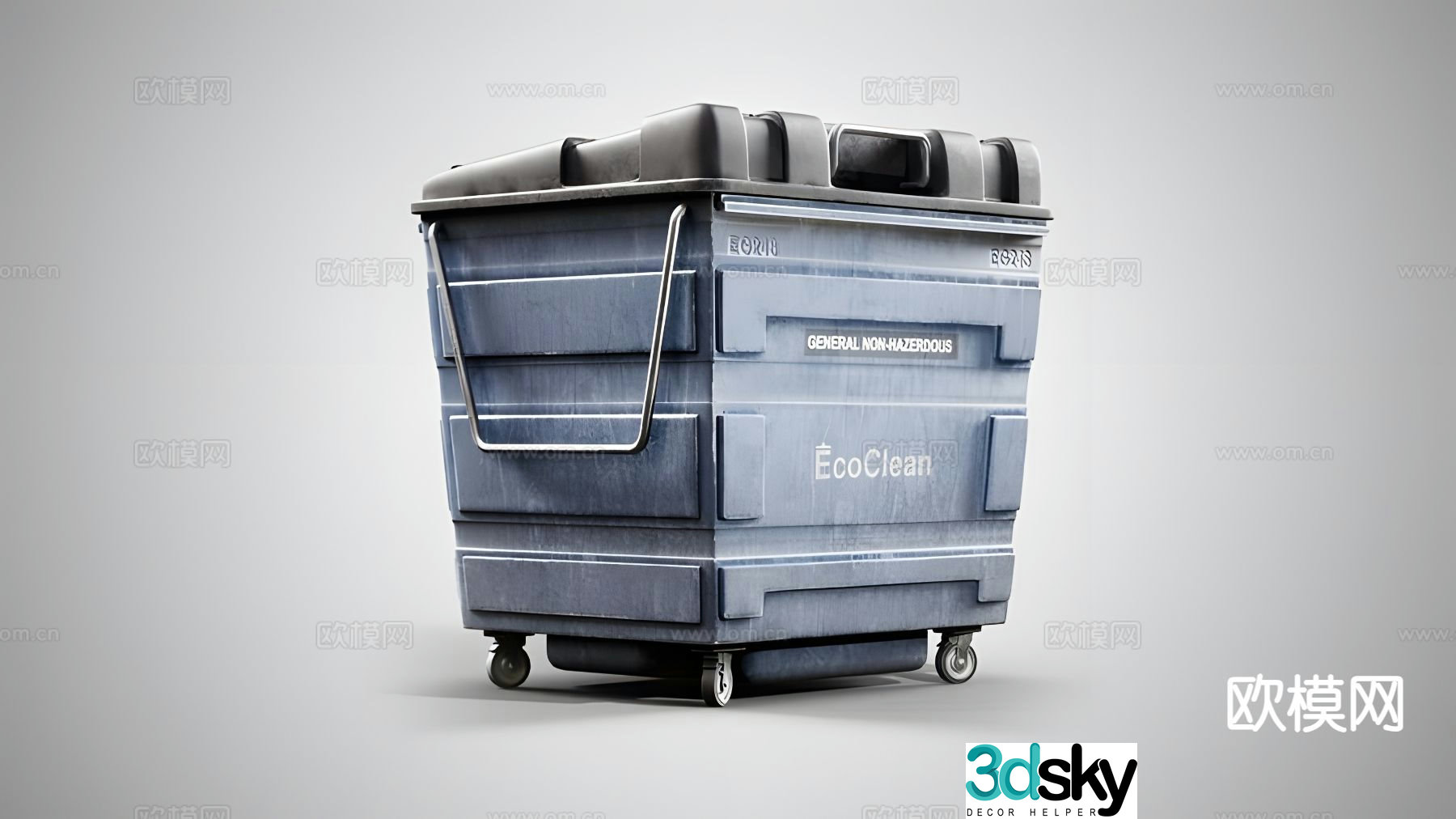 Waste Container Trash Can 3d model