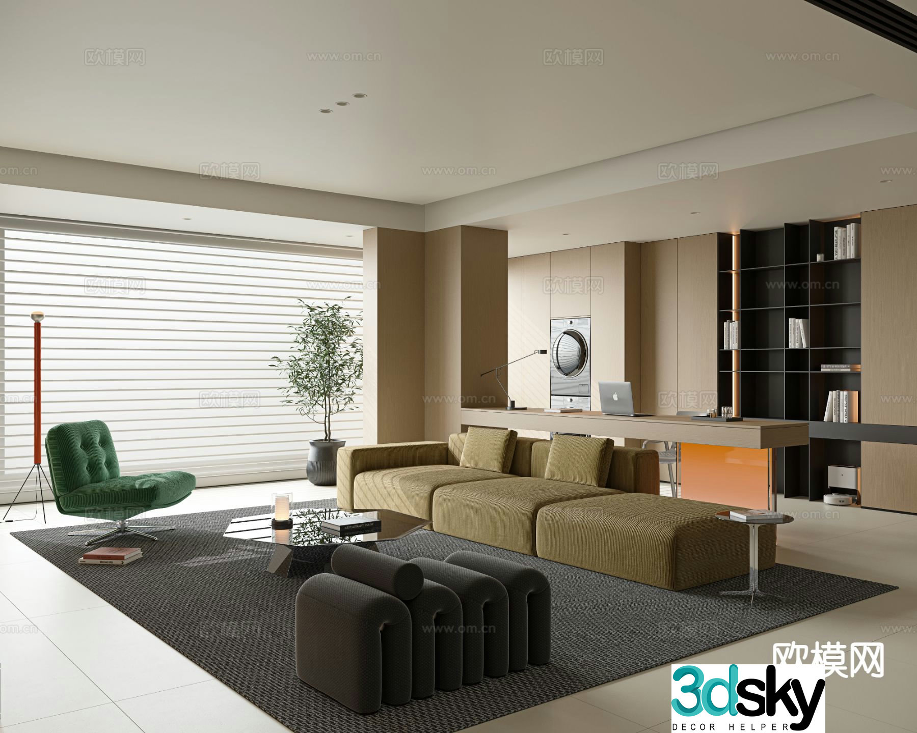 Italian living room 3d model