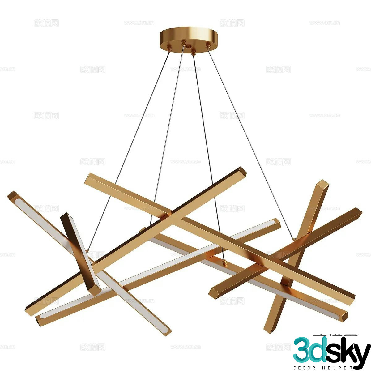 Modern chandelier 3d model