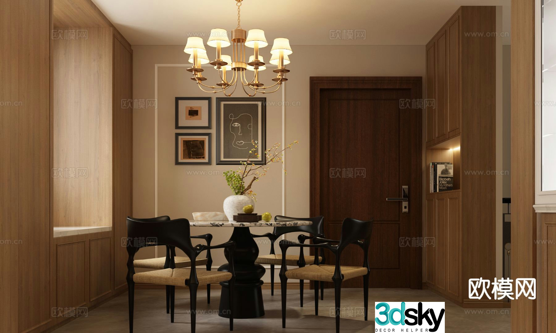 Medieval style restaurant 3d model