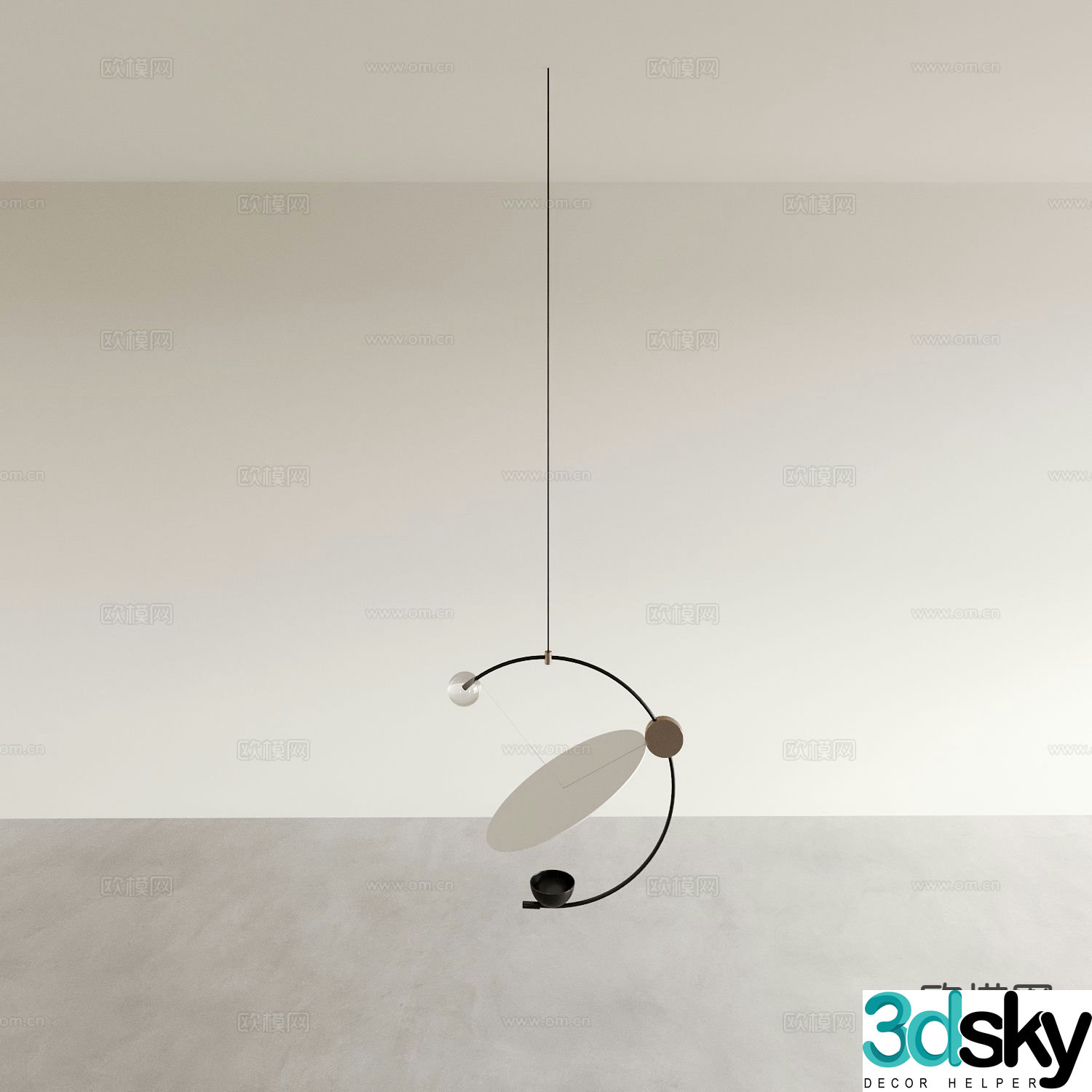 Restaurant small chandelier creative chandelier 3d model