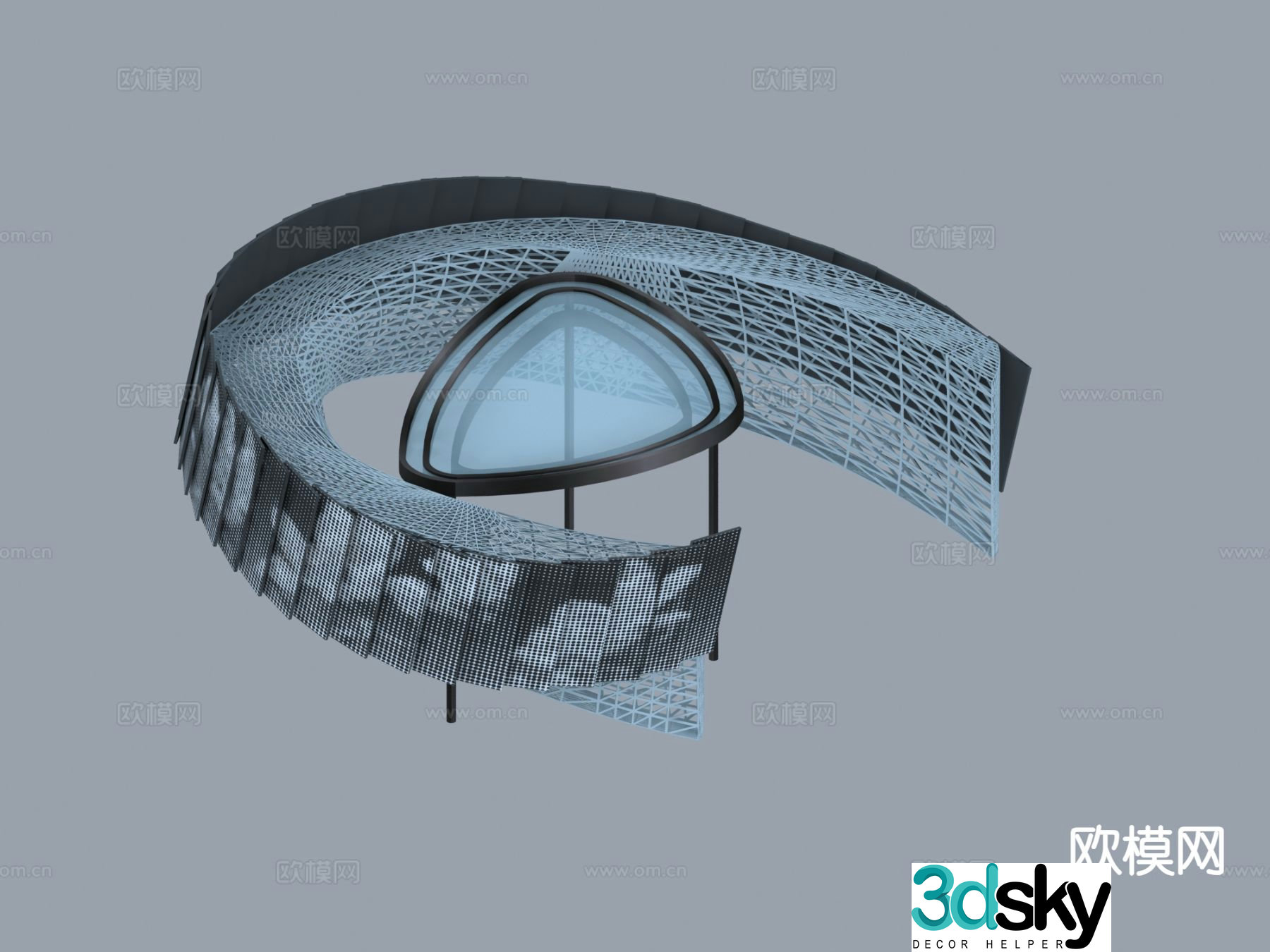 Creative gazebo special-shaped gallery 3D model
