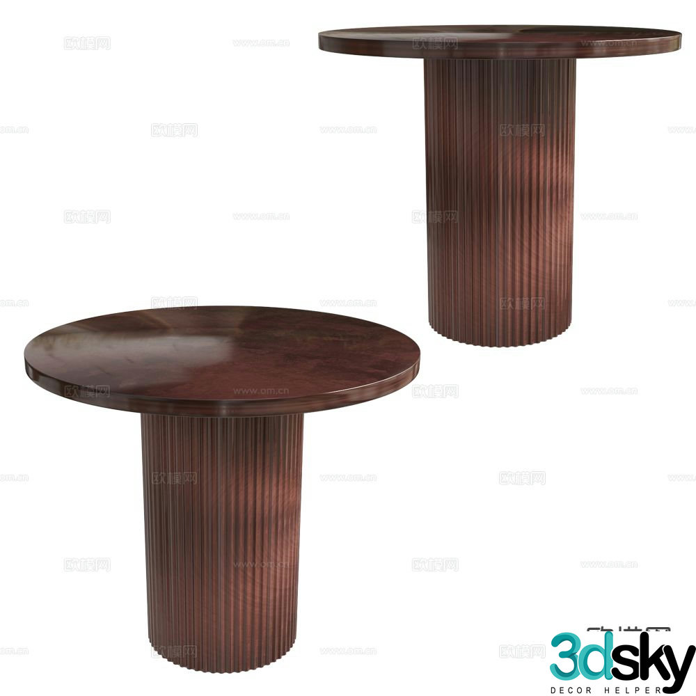 BAXTER dining table round table 3d model