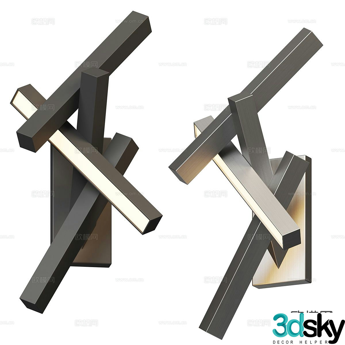 Light luxury wall lamp 3D model