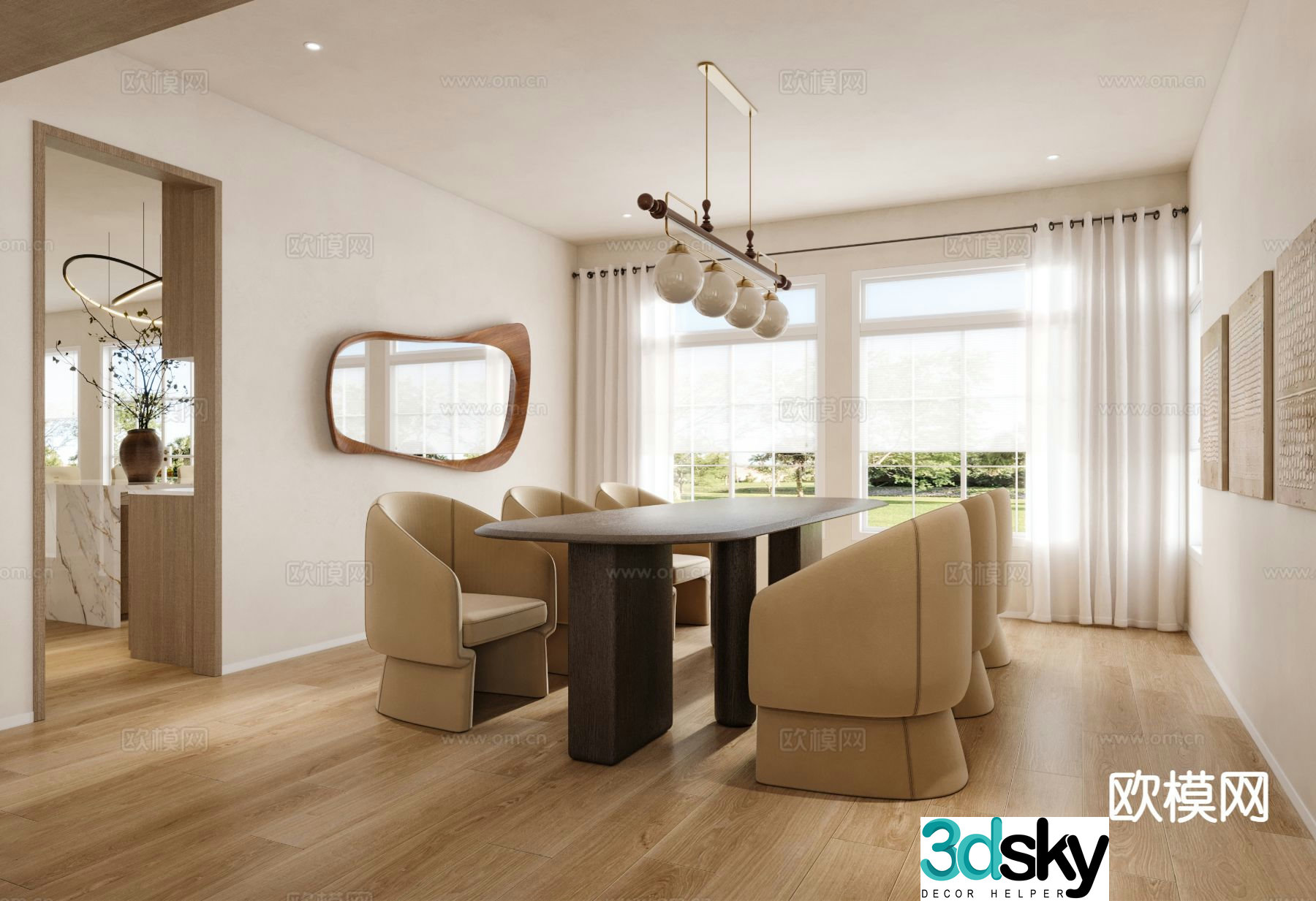 Modern restaurant 3d model