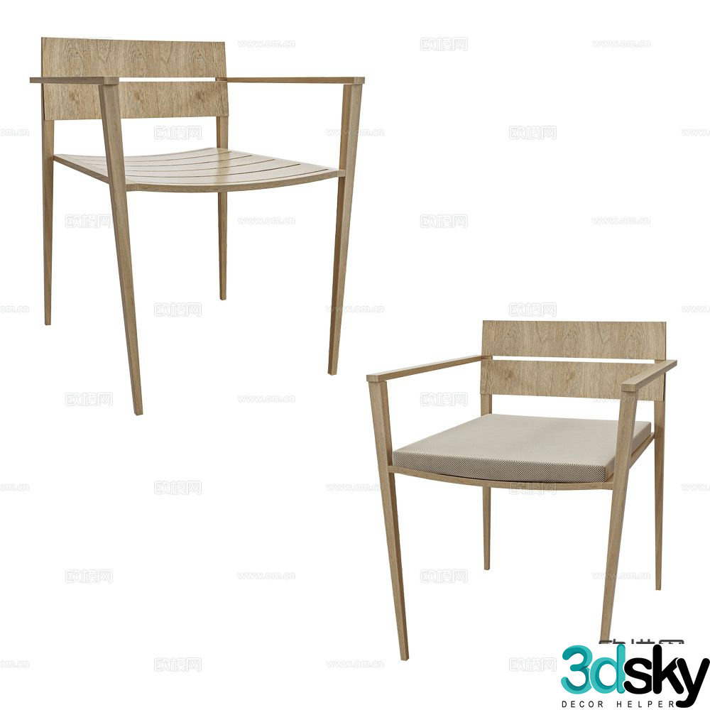 Sifas chair single chair dining chair 3d model
