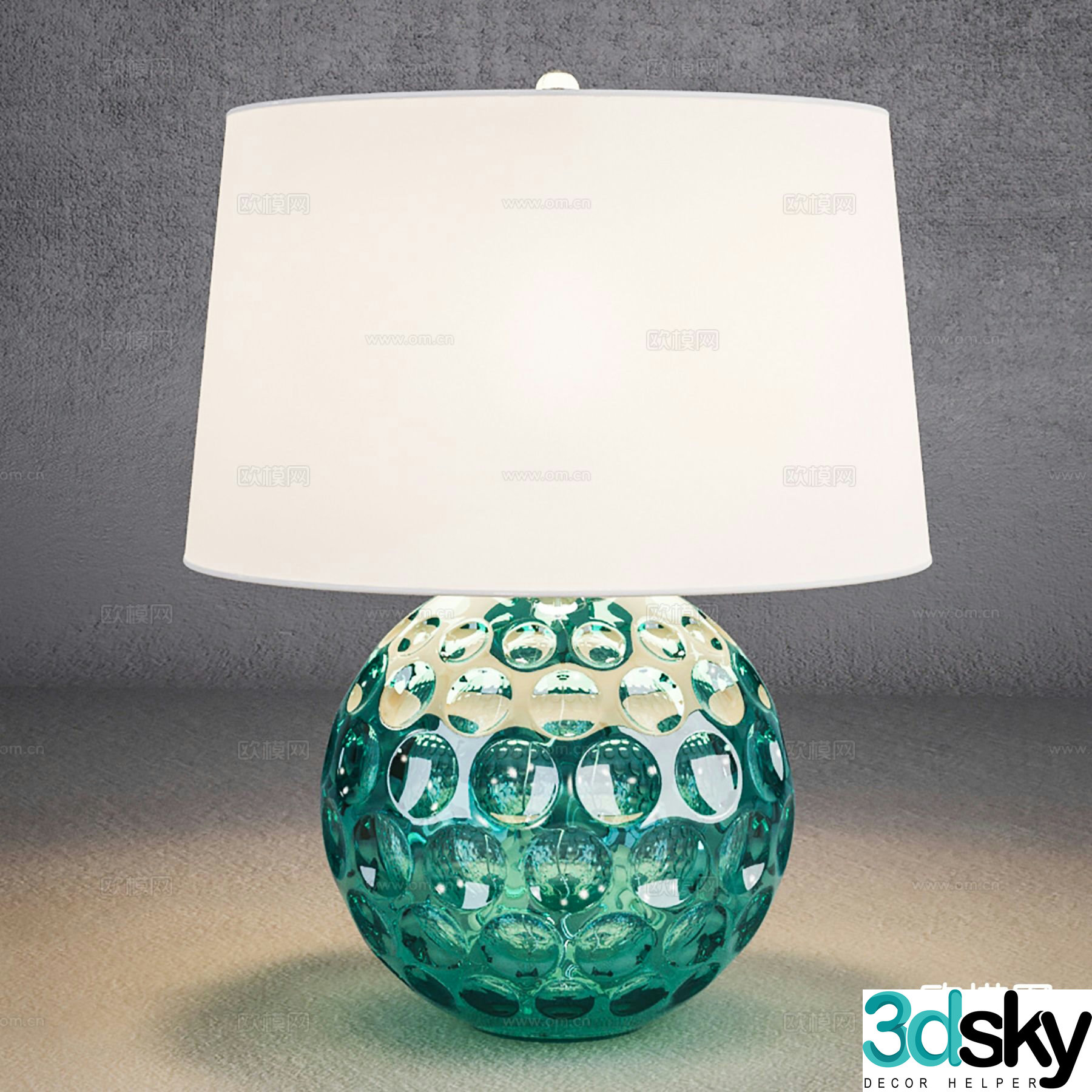 Light luxury desk lamp glazed desk lamp 3D model