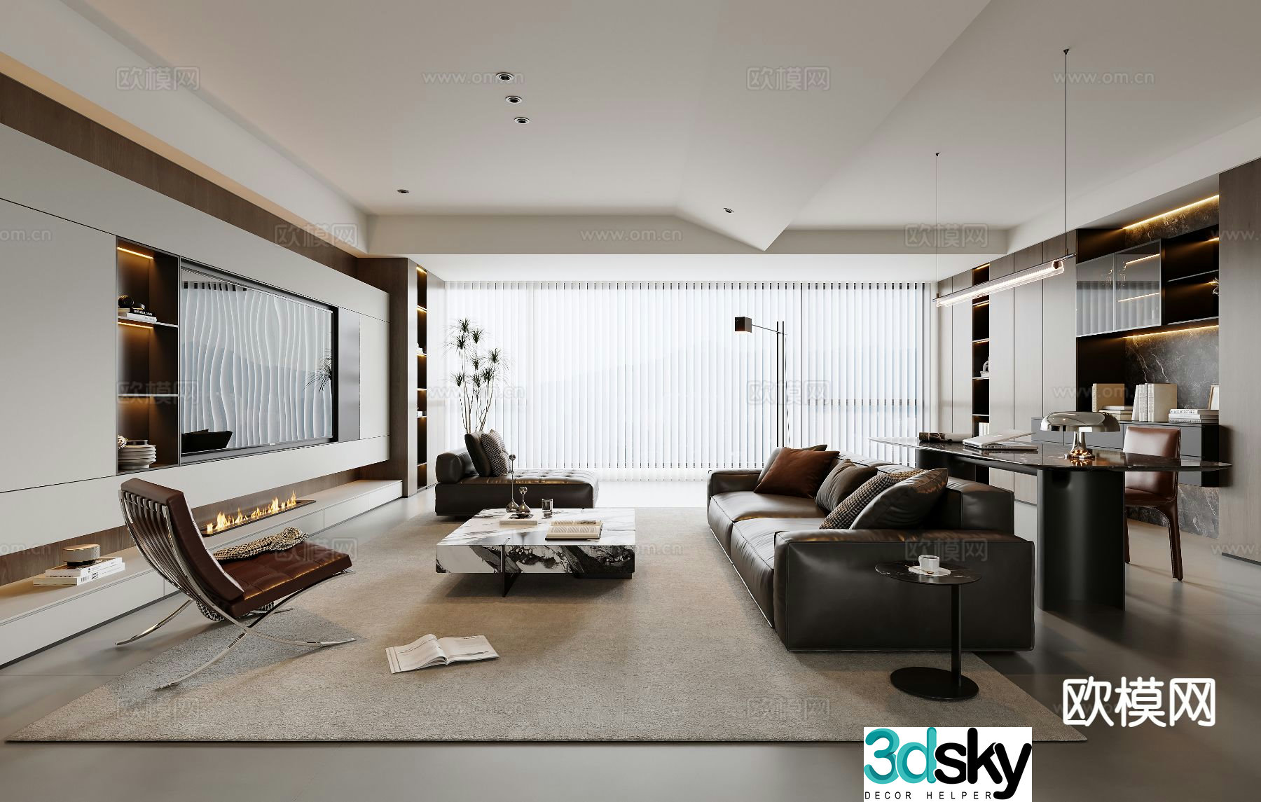 Italian living room 3d model