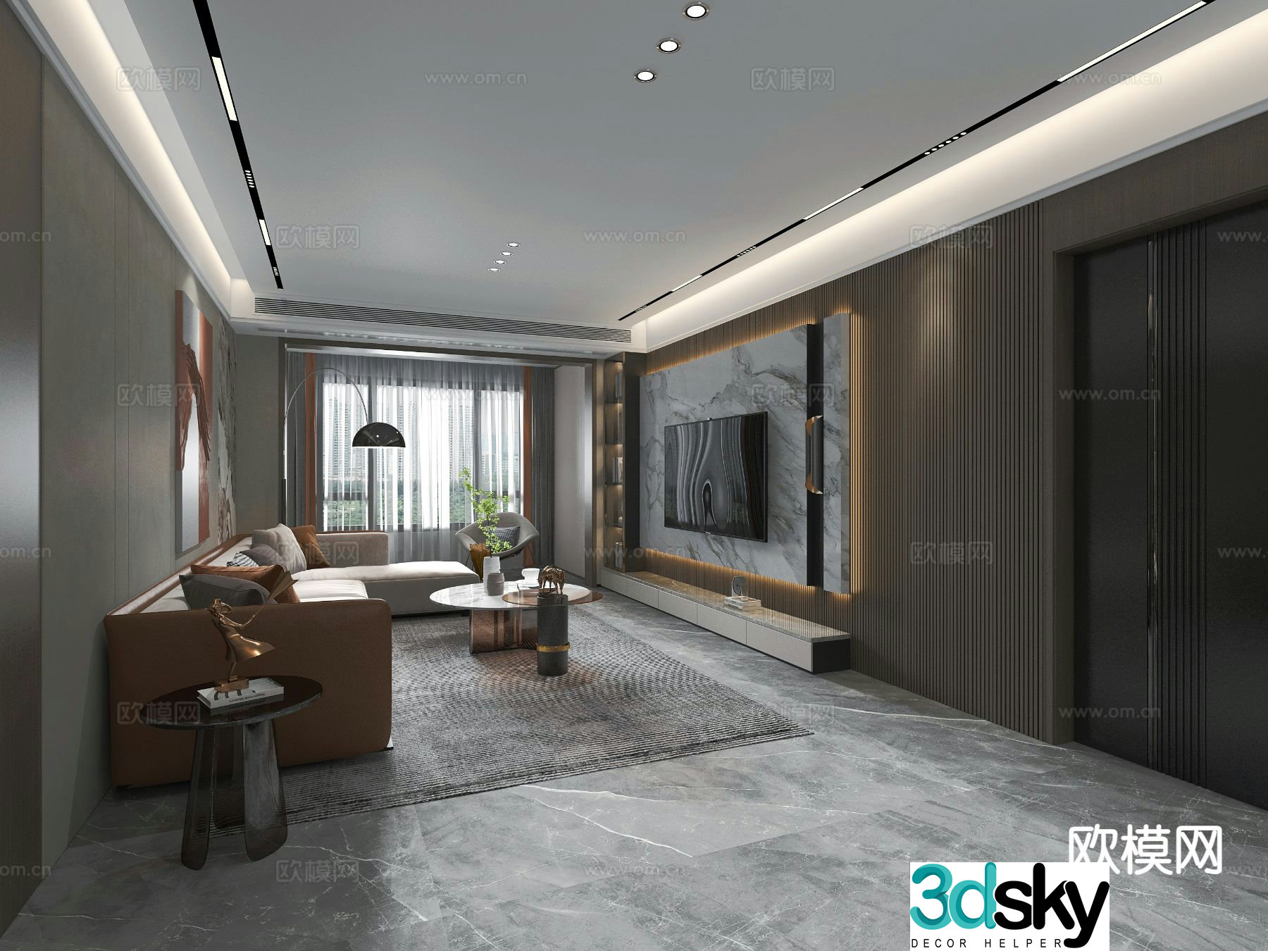 Light luxury restaurant 3D model