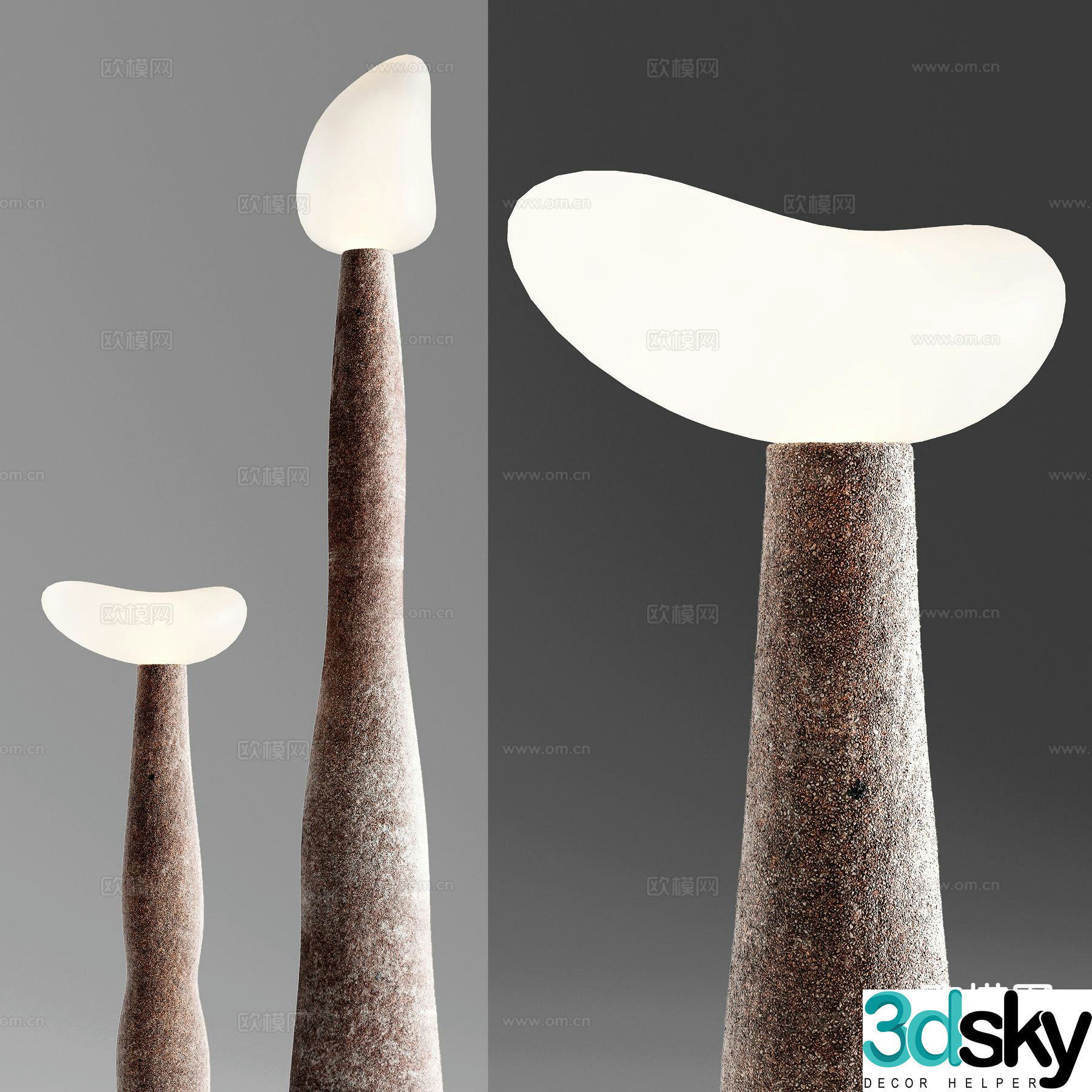 Wabi-sabi floor lamp 3d model