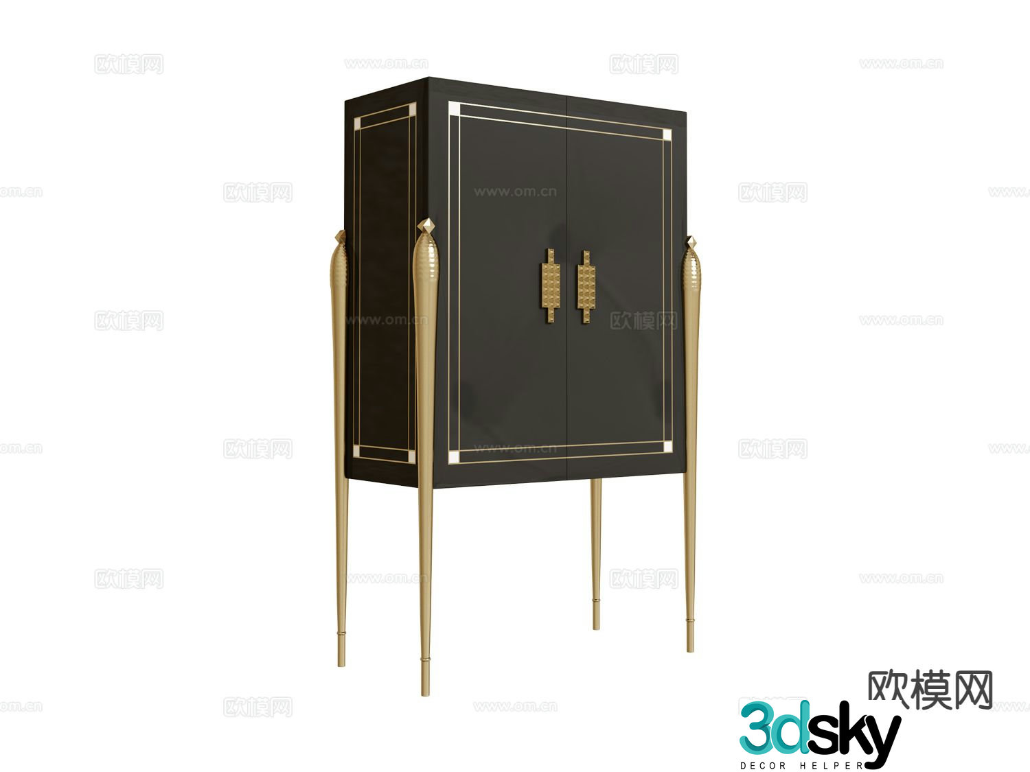 visionnaire wine cabinet high cabinet 3d model