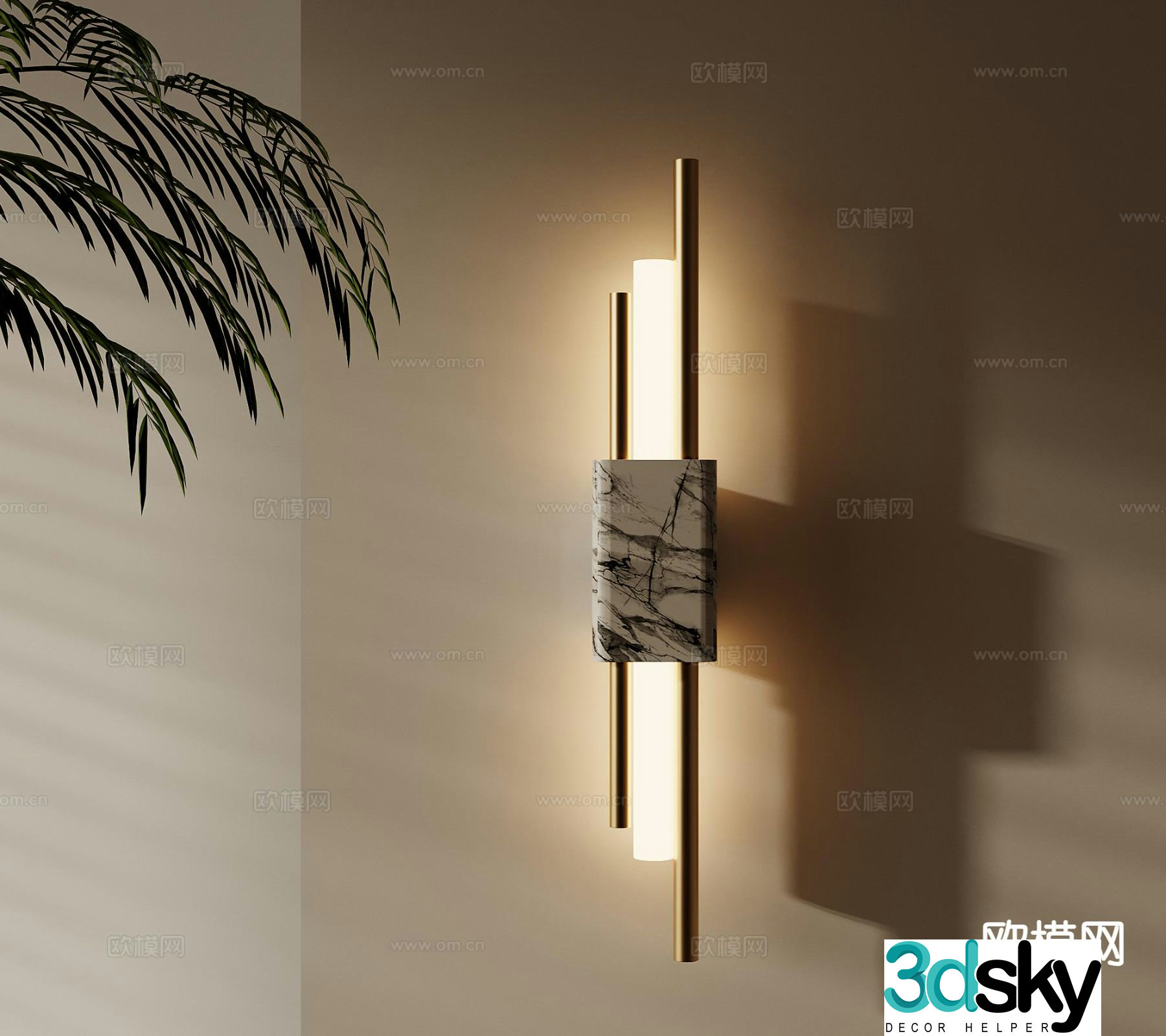 French wall light 3d model