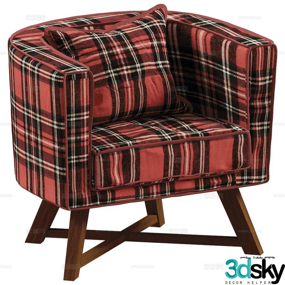 Gervasoni Italian sofa chair leisure chair armchair 3d model