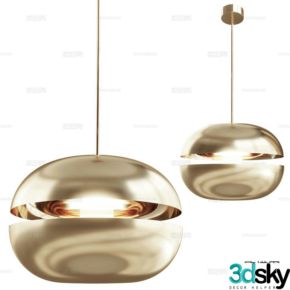 Salto light luxury small chandelier 3D model