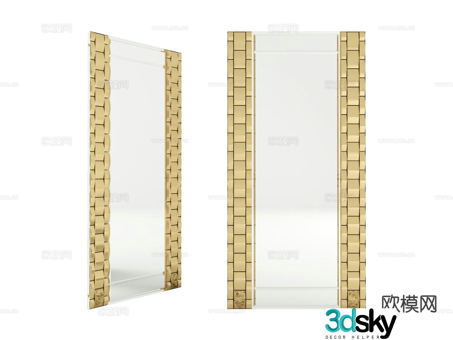 visionnaire mirror full length mirror floor mirror 3d model