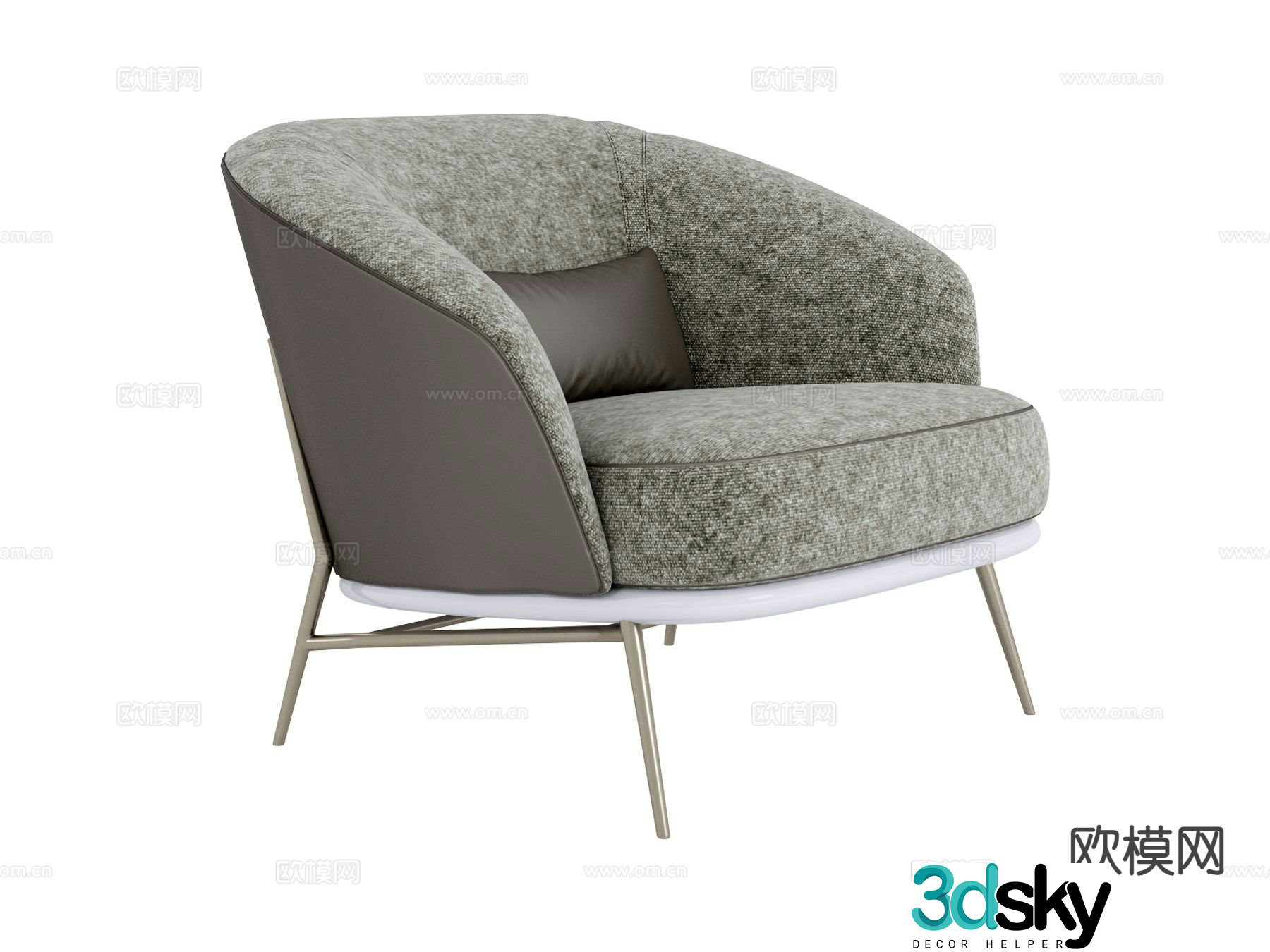 visionnaire light luxury chair leisure chair 3d model