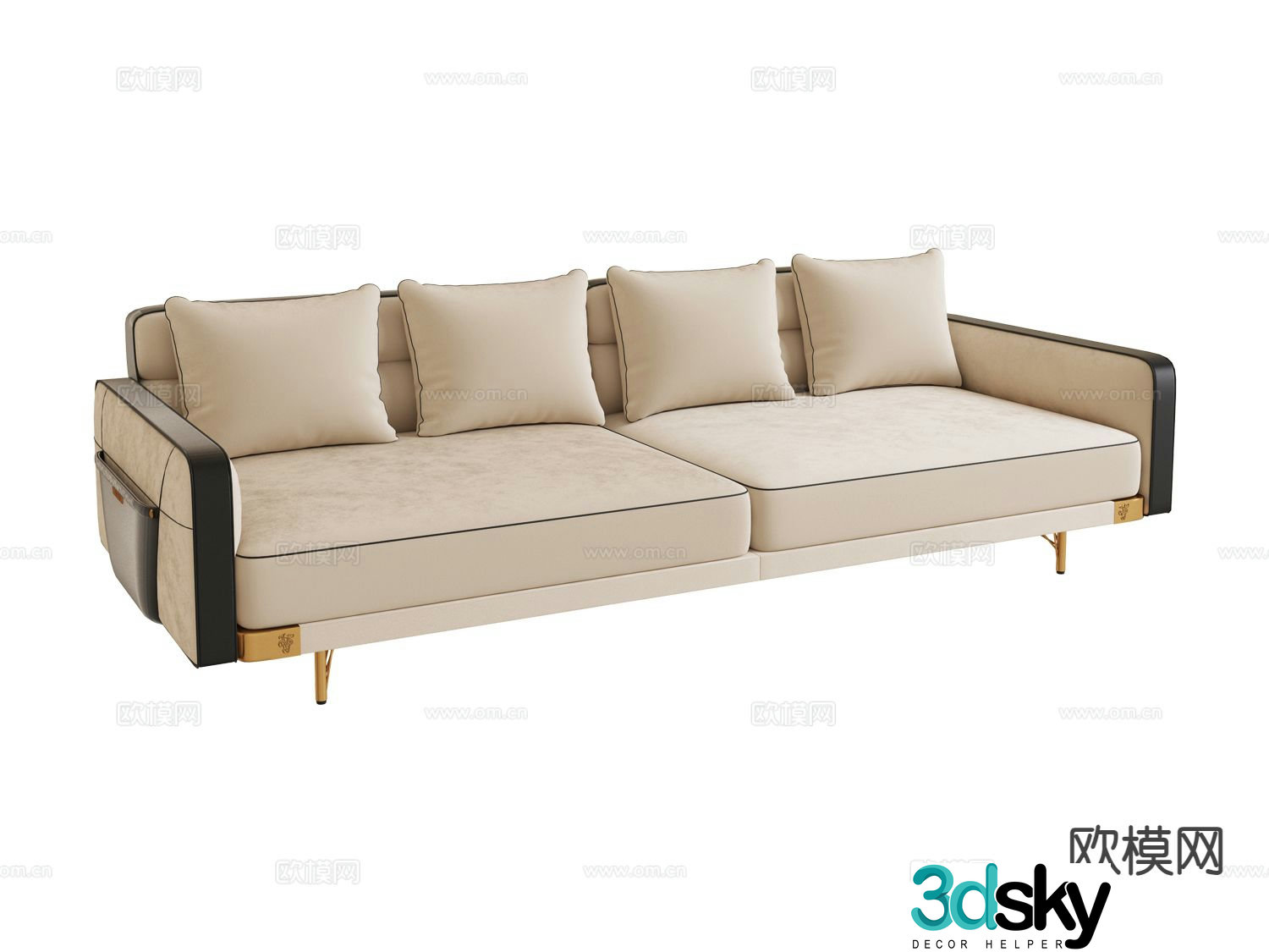 visionnaire multi-person sofa 3d model