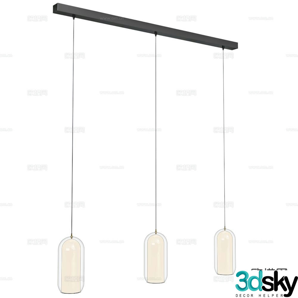 Cangini Tucci glass chandelier 3d model