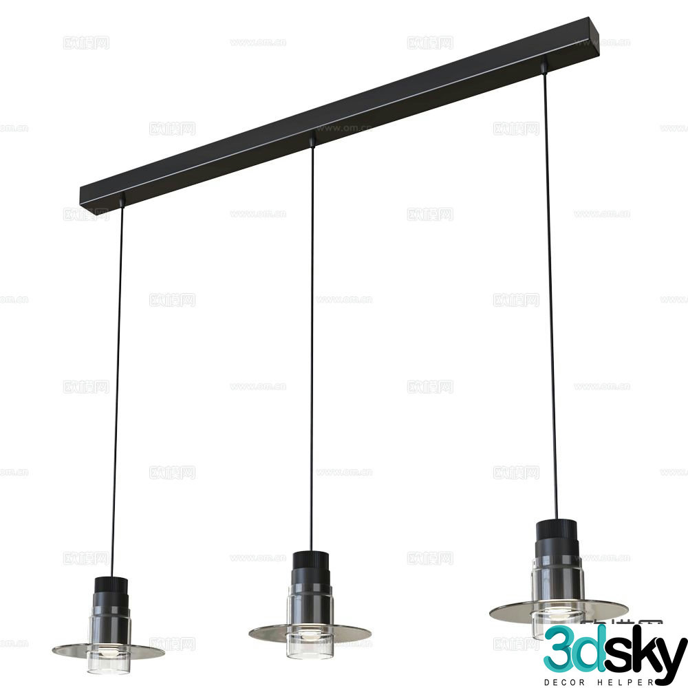 Cangini Tucci glass chandelier 3d model