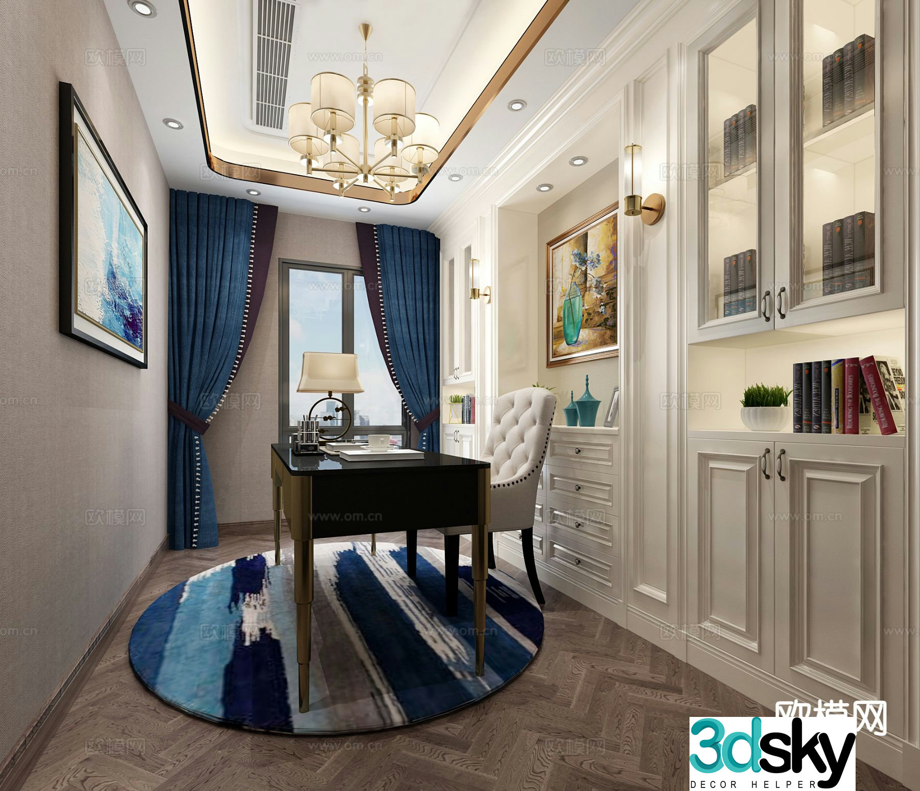 European style study 3D model