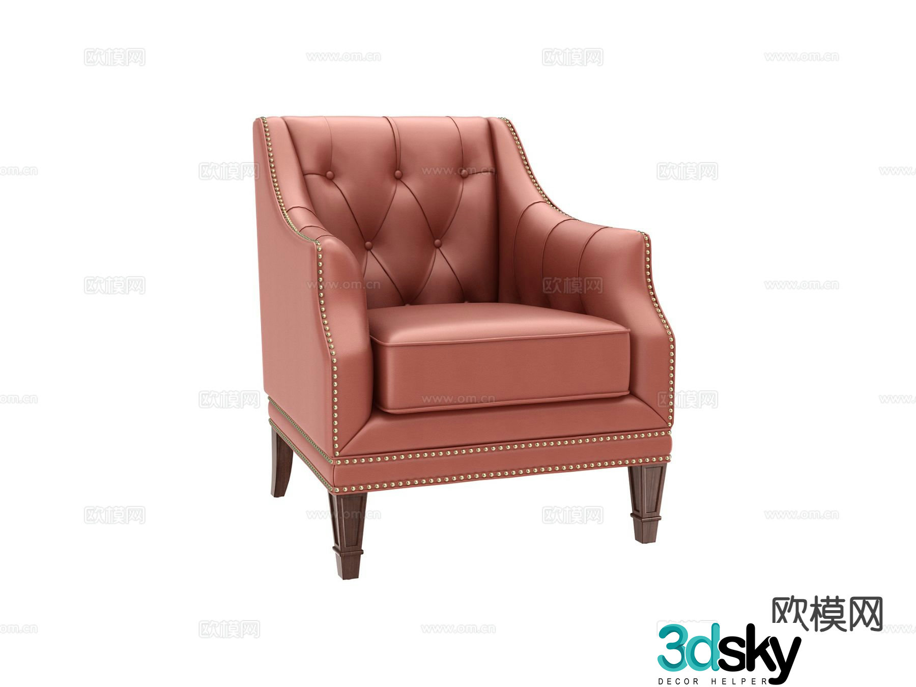 American single sofa sofa chair 3d model