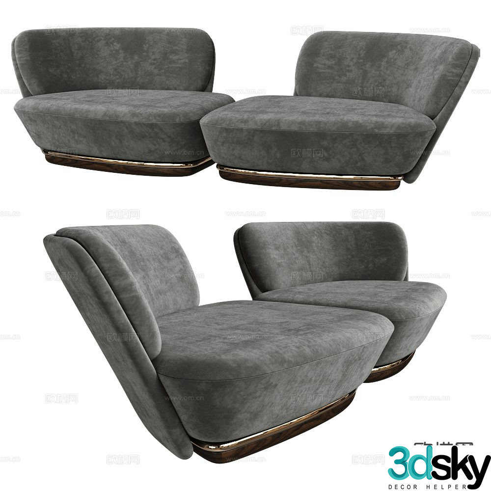 ALMA Italian love sofa 3d model