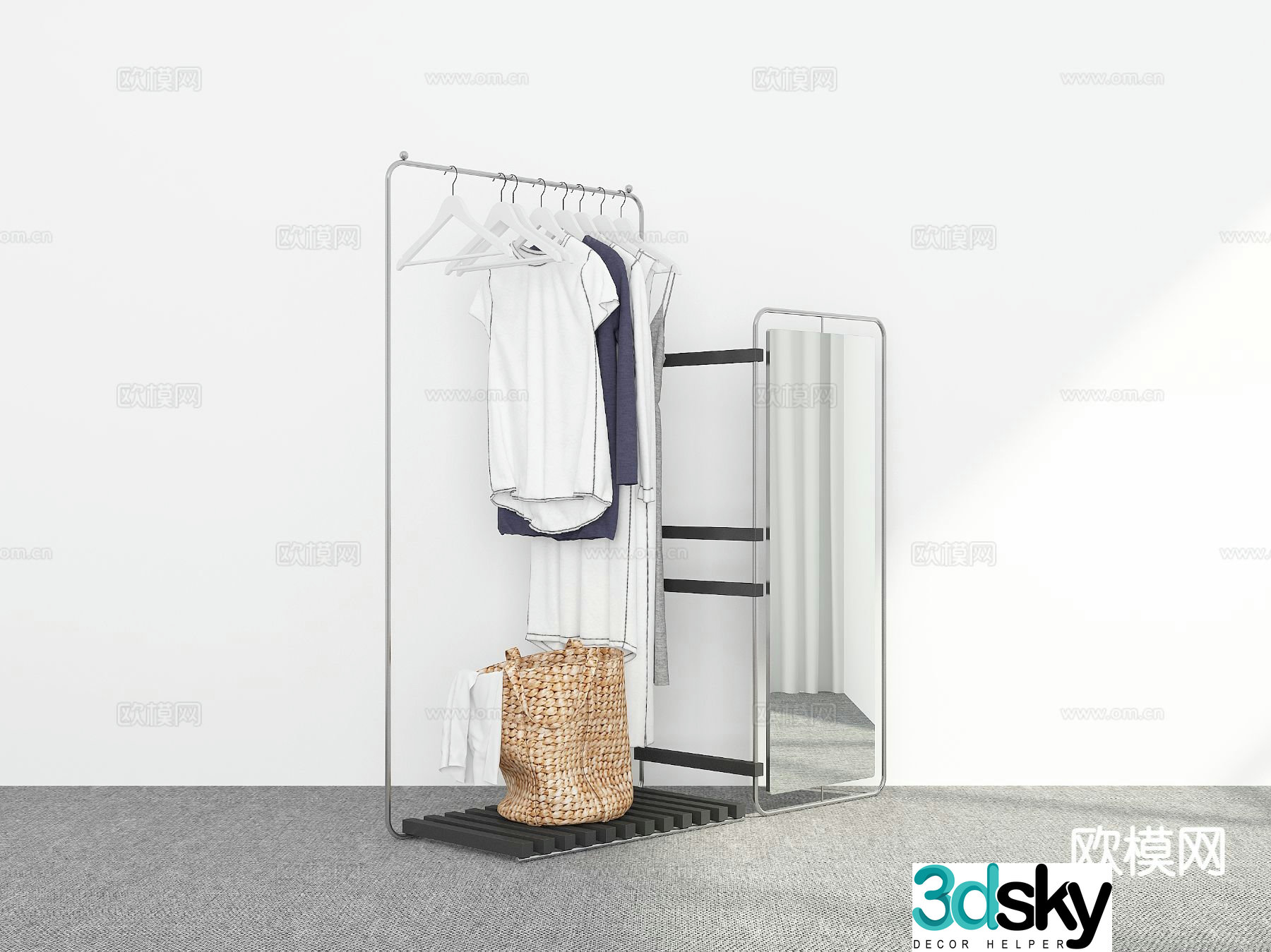 Modern clothes hanger 3d model