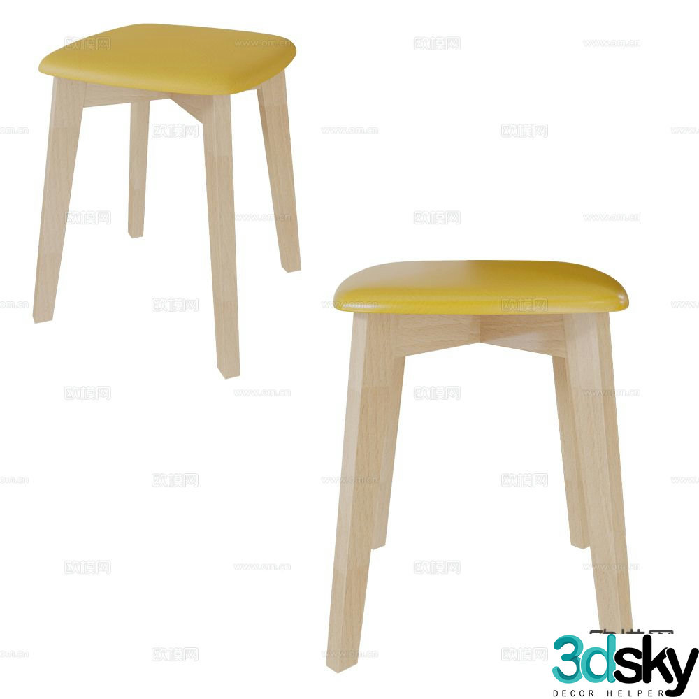 CANCIO stool leisure stool 3d model