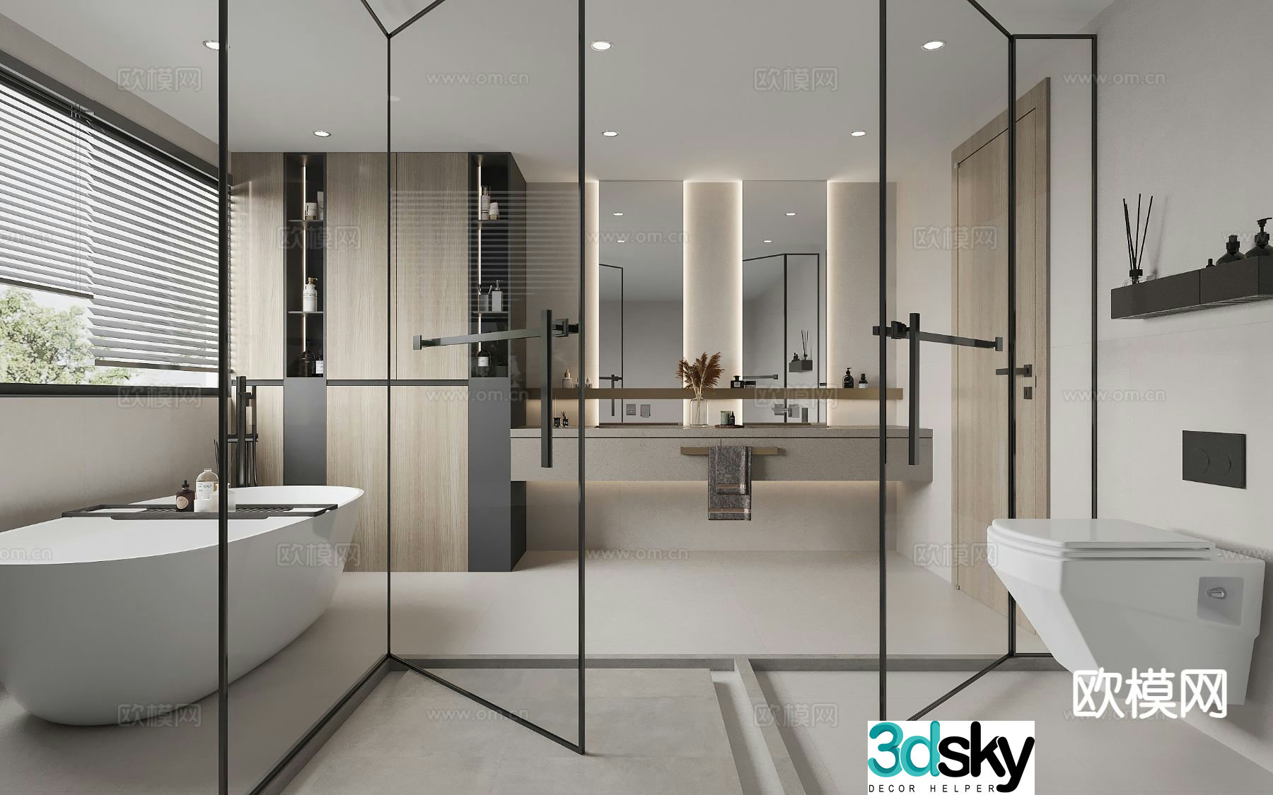 Modern bathroom bathroom master bathroom 3d model
