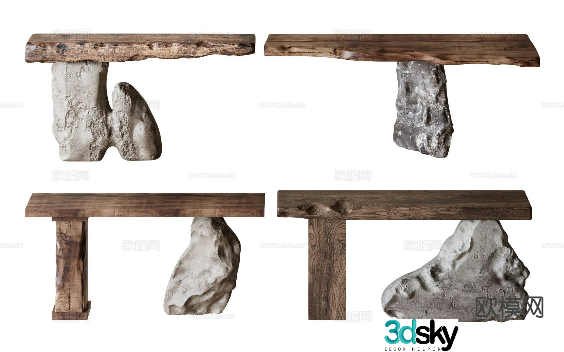 Wabi-sabi Dankei table 3D model