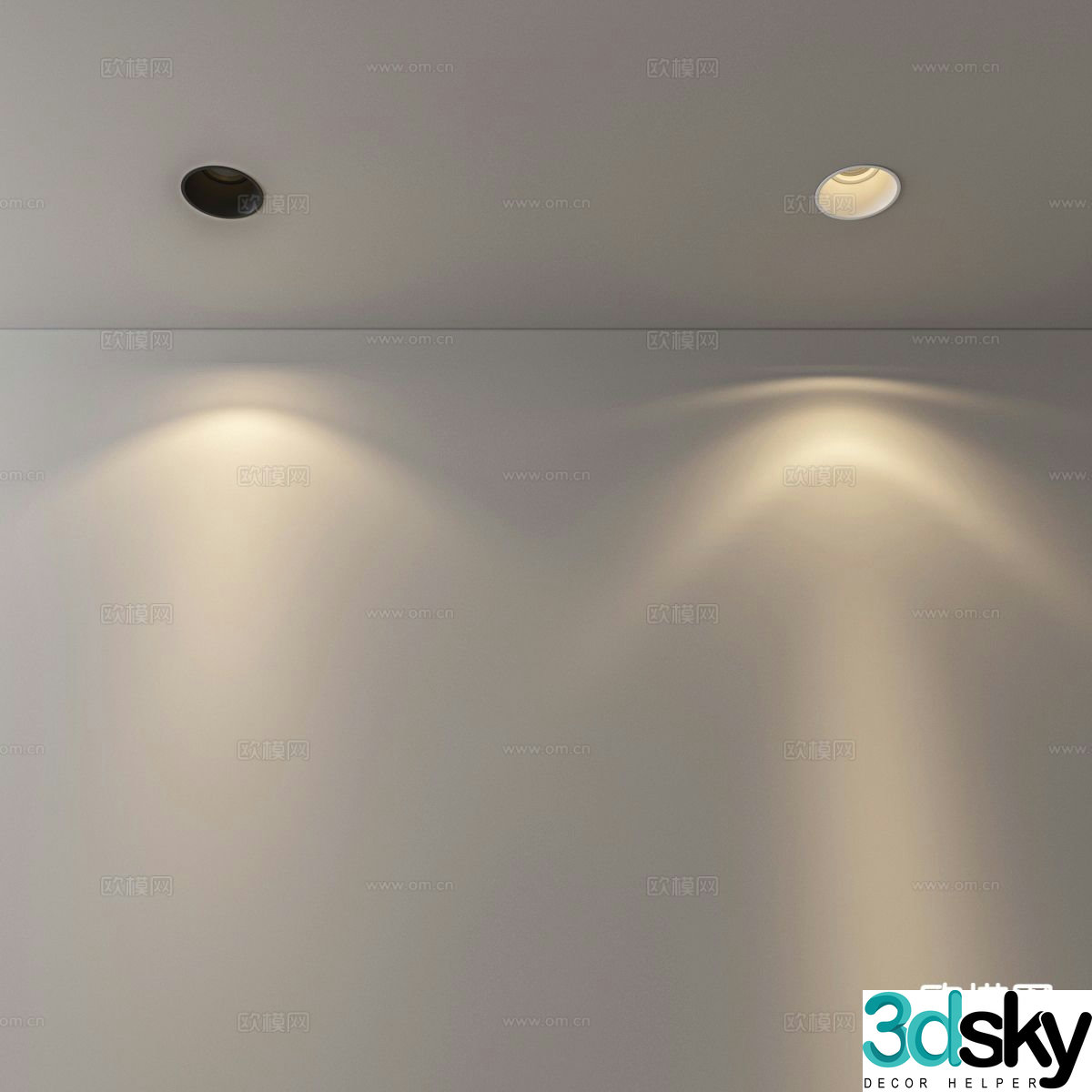 Surface mounted downlight spotlight magnetic light 3D model