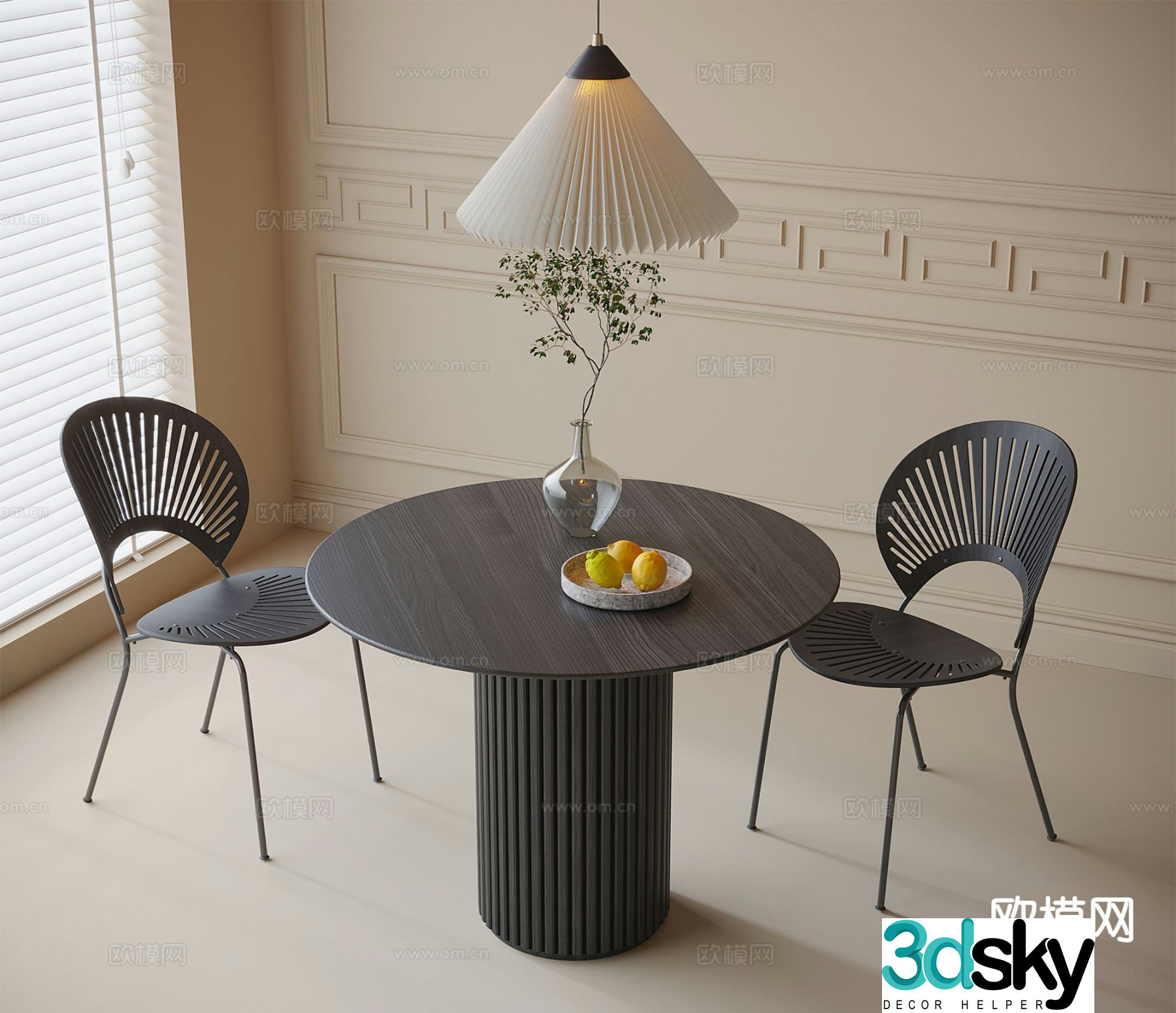 Modern coffee tables and chairs negotiation tables and chairs leisure tables and chairs 3D model