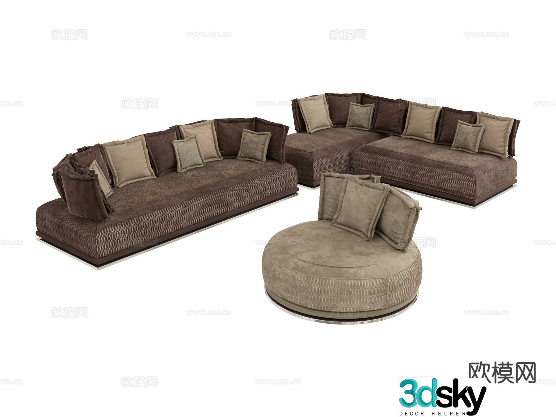 visionnaire modular sofa 3d model