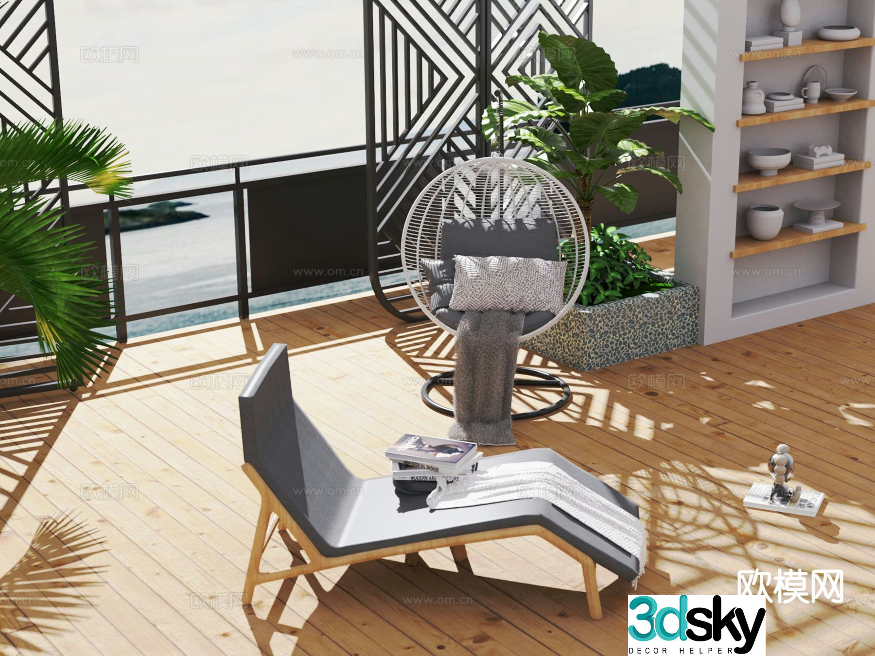 Modern lounge chair 3d model