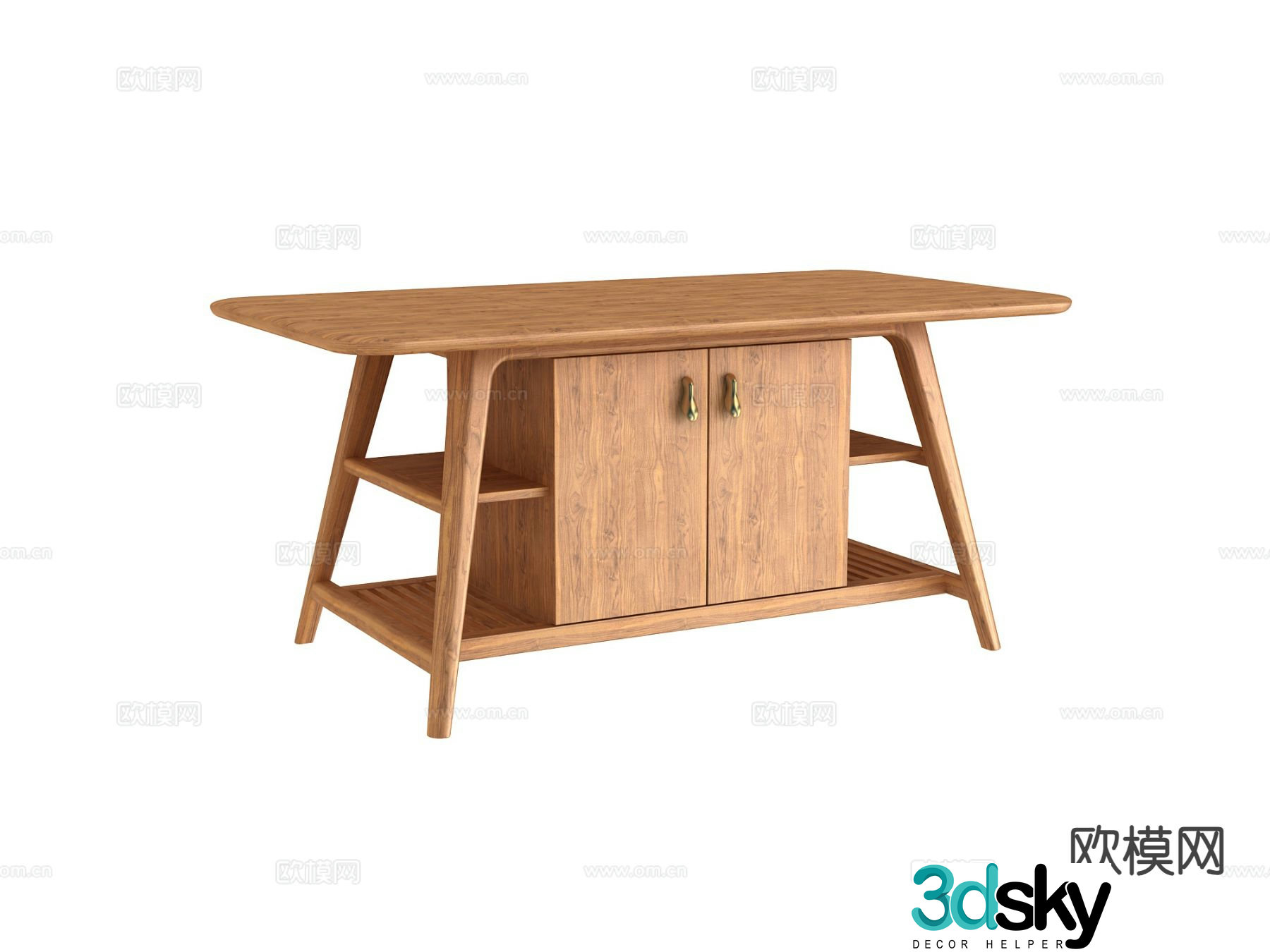 Wabi Sabi coffee table solid wood coffee table 3d model