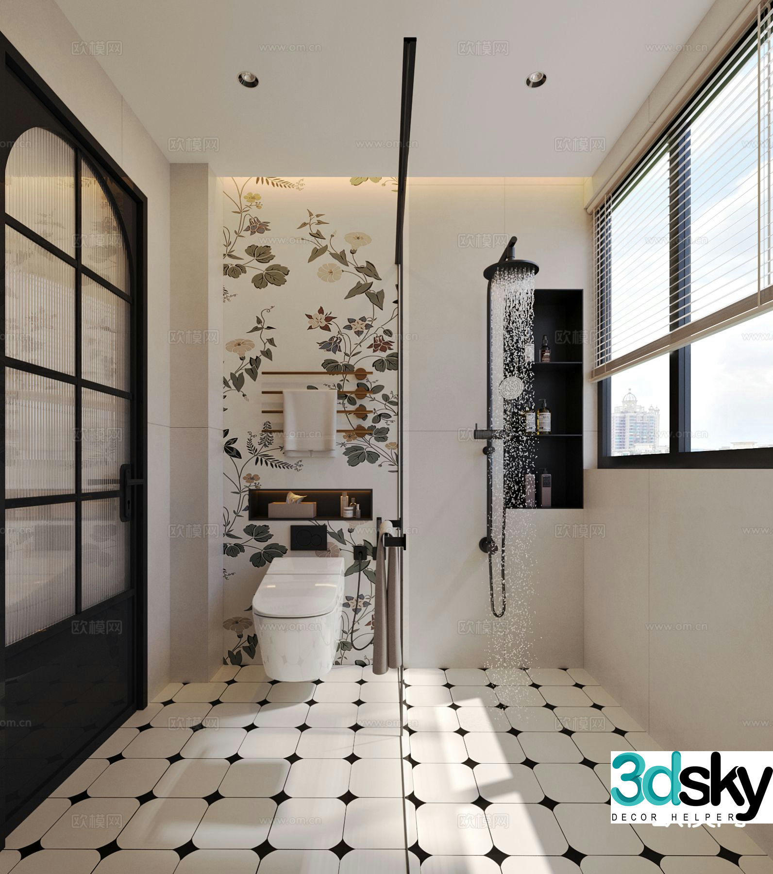 French toilet bathroom toilet 3d model