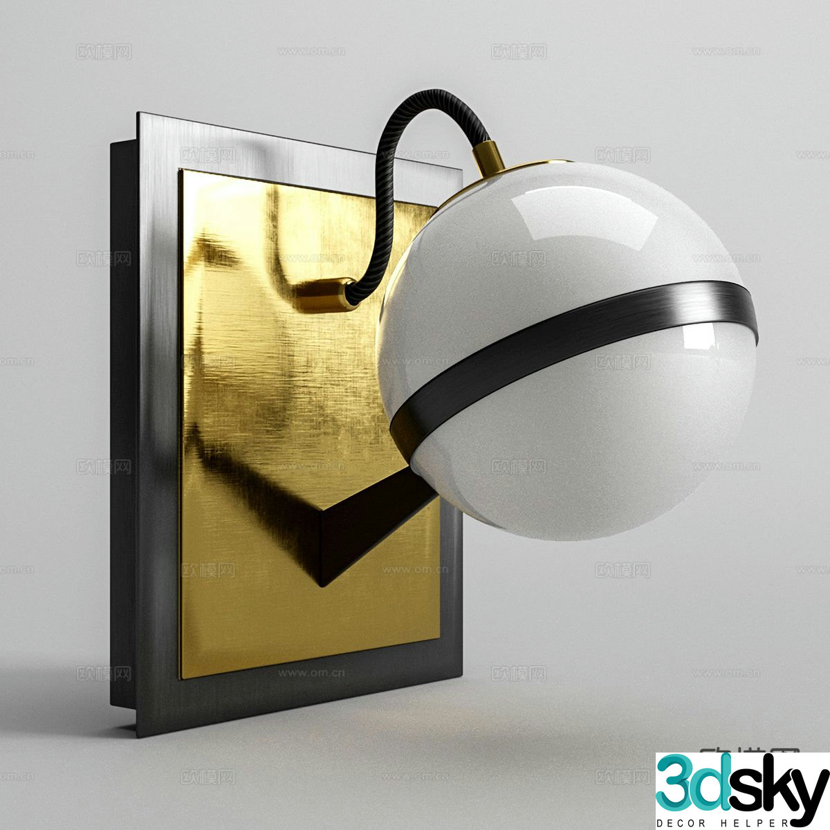 Light luxury wall lamp 3D model