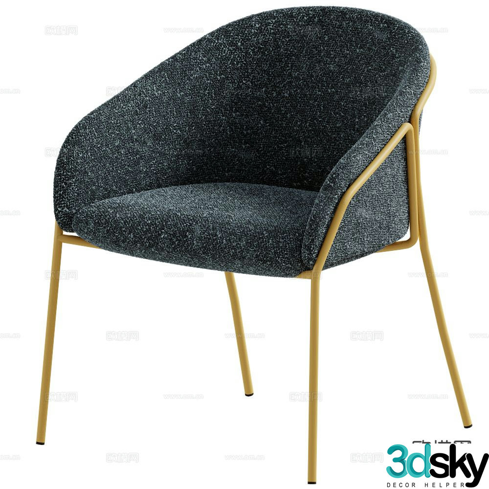 Innova modern chair dining chair 3d model