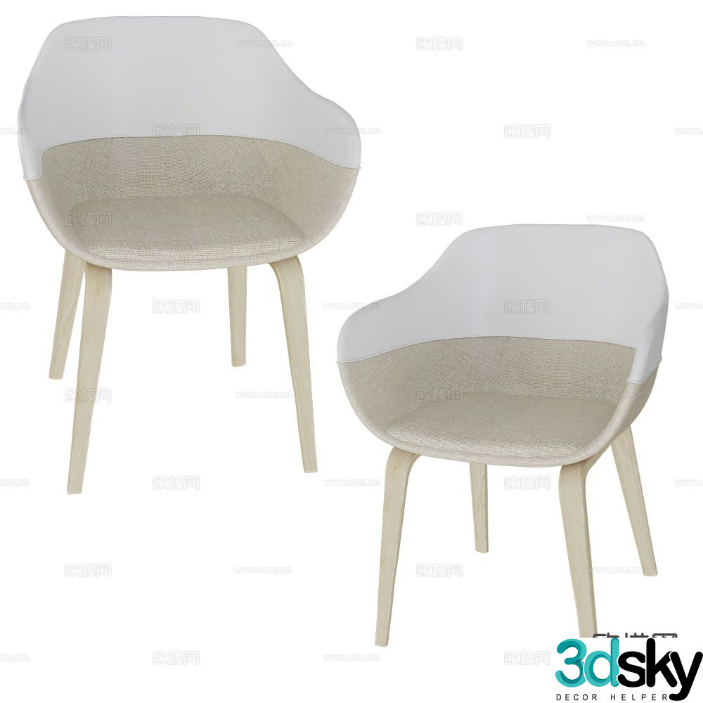 Brunner Nordic chair dining chair 3d model