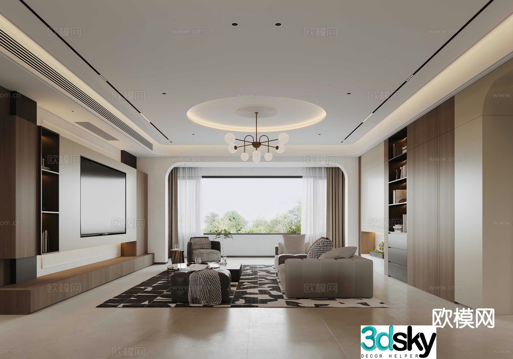 Modern living room 3d model