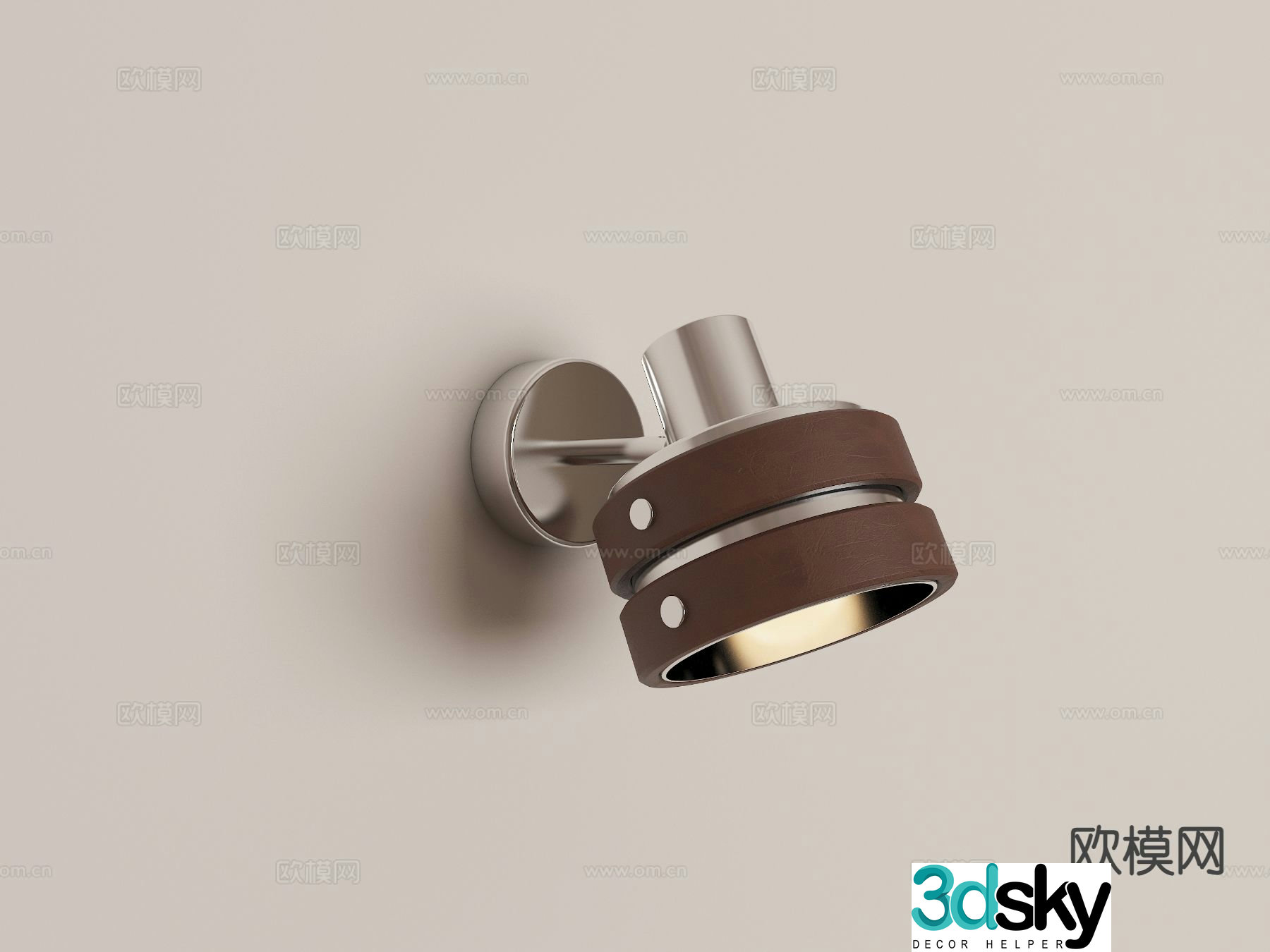 Wabi-sabi style wall lamp 3d model