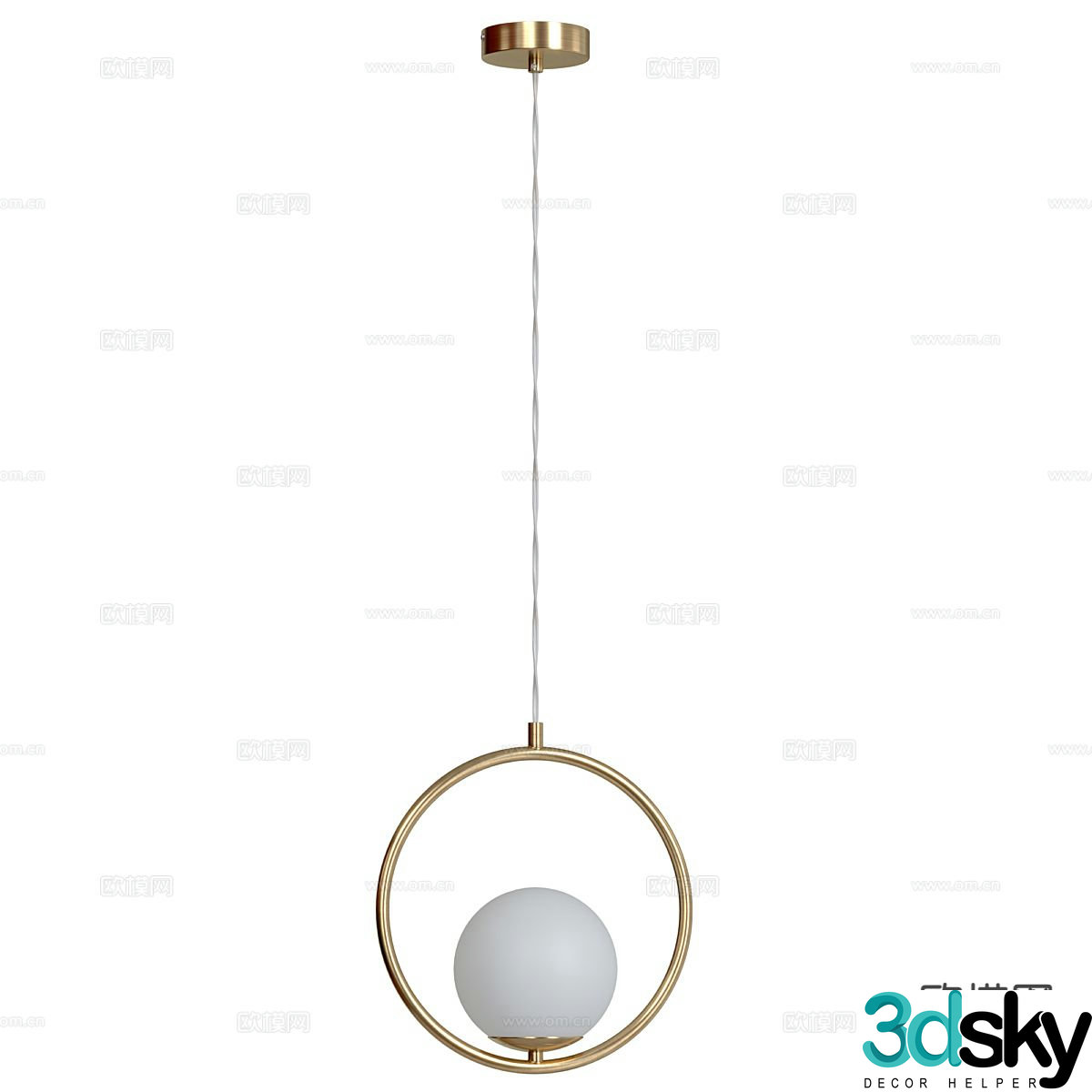 Modern chandelier 3d model