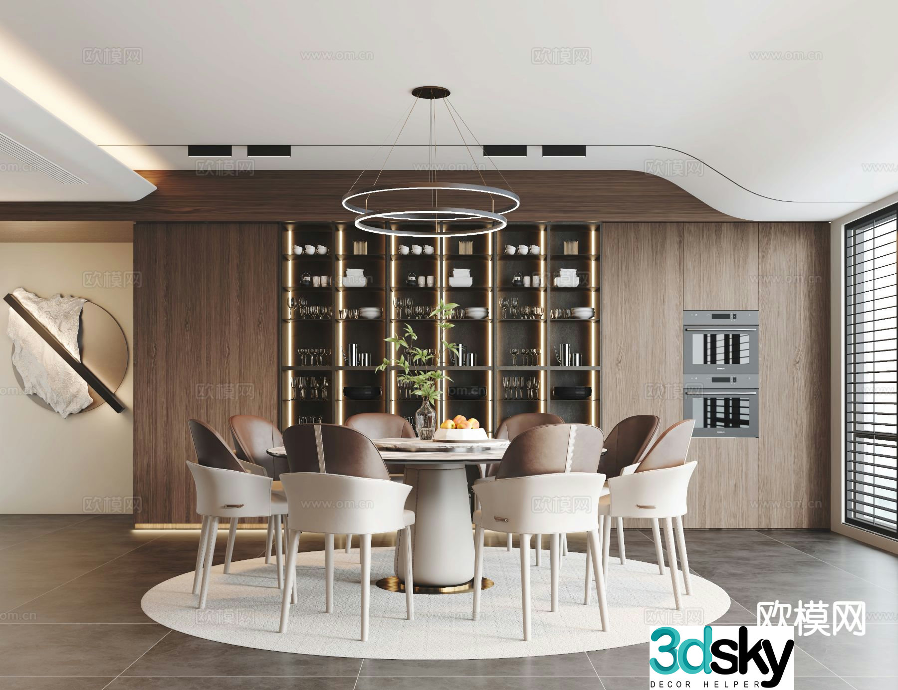 Modern restaurant 3d model