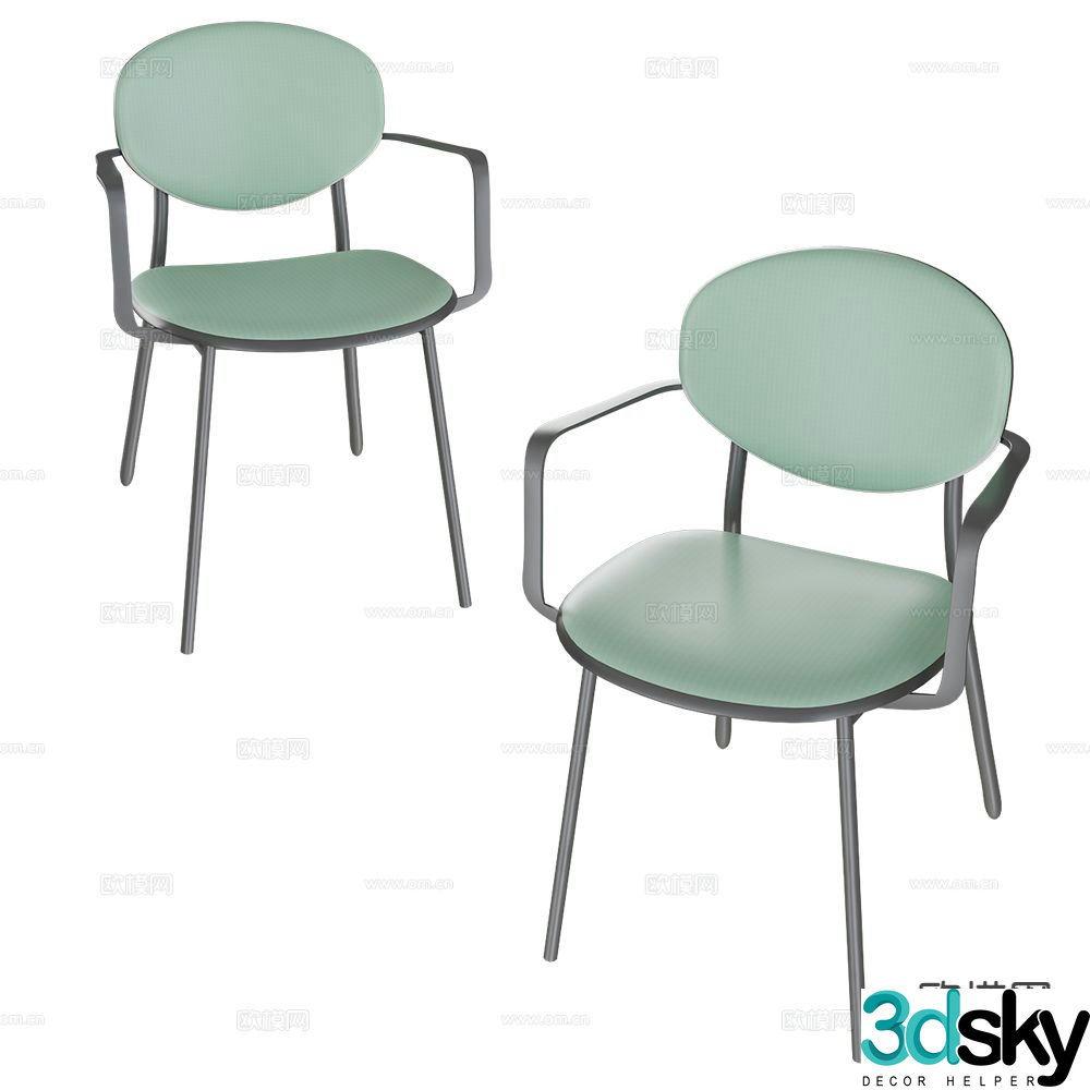 CANCIO modern chair dining chair 3d model