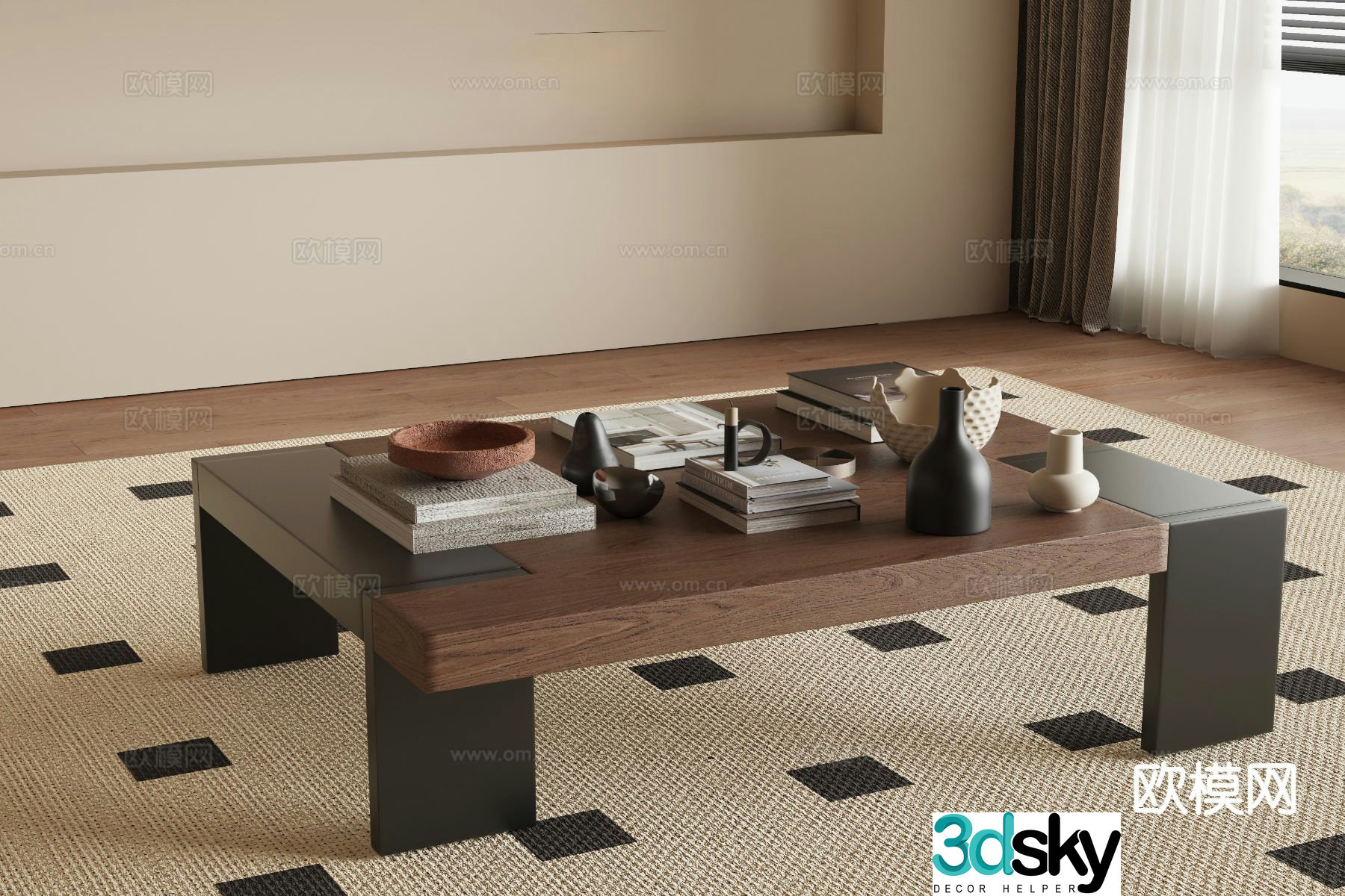 Medieval style coffee table 3D model