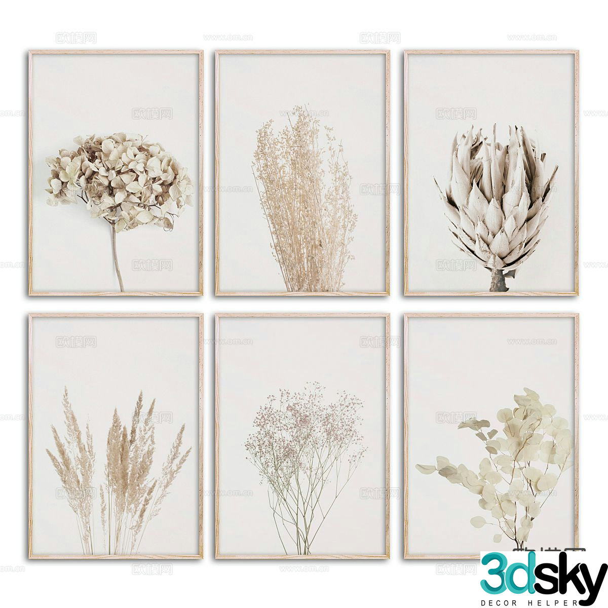 Decorative painting art painting hanging painting 3d model