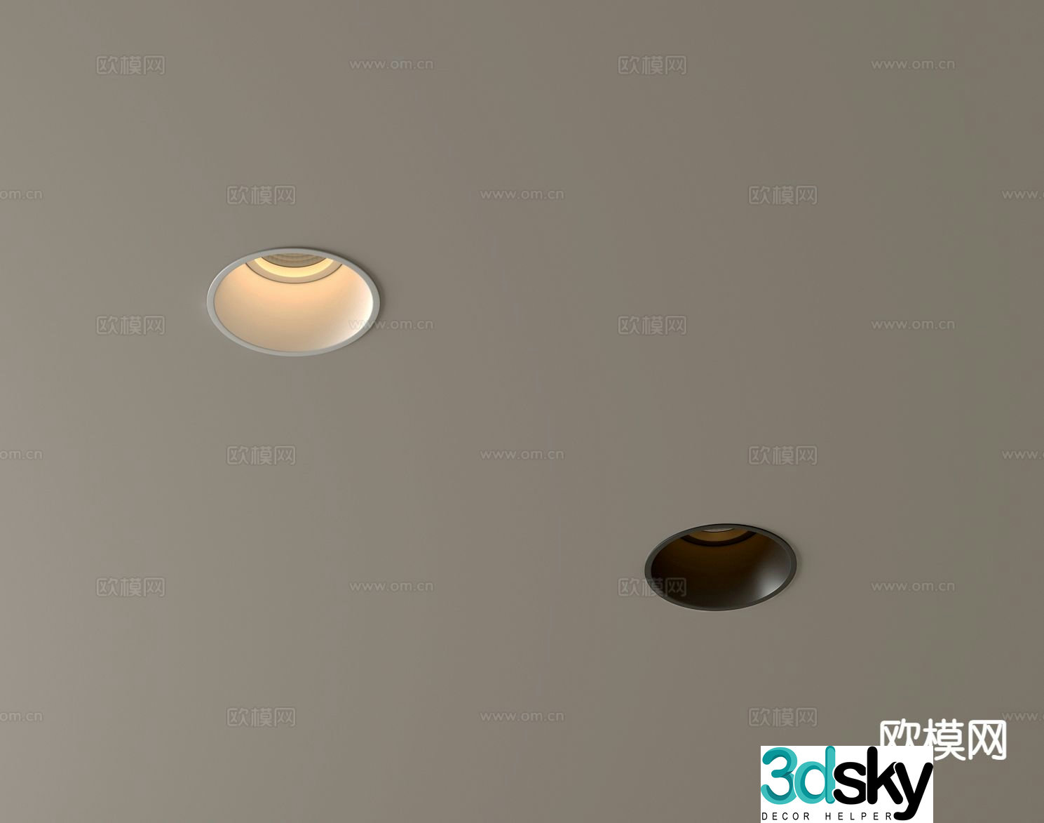 Surface mounted downlight spotlight magnetic light 3D model
