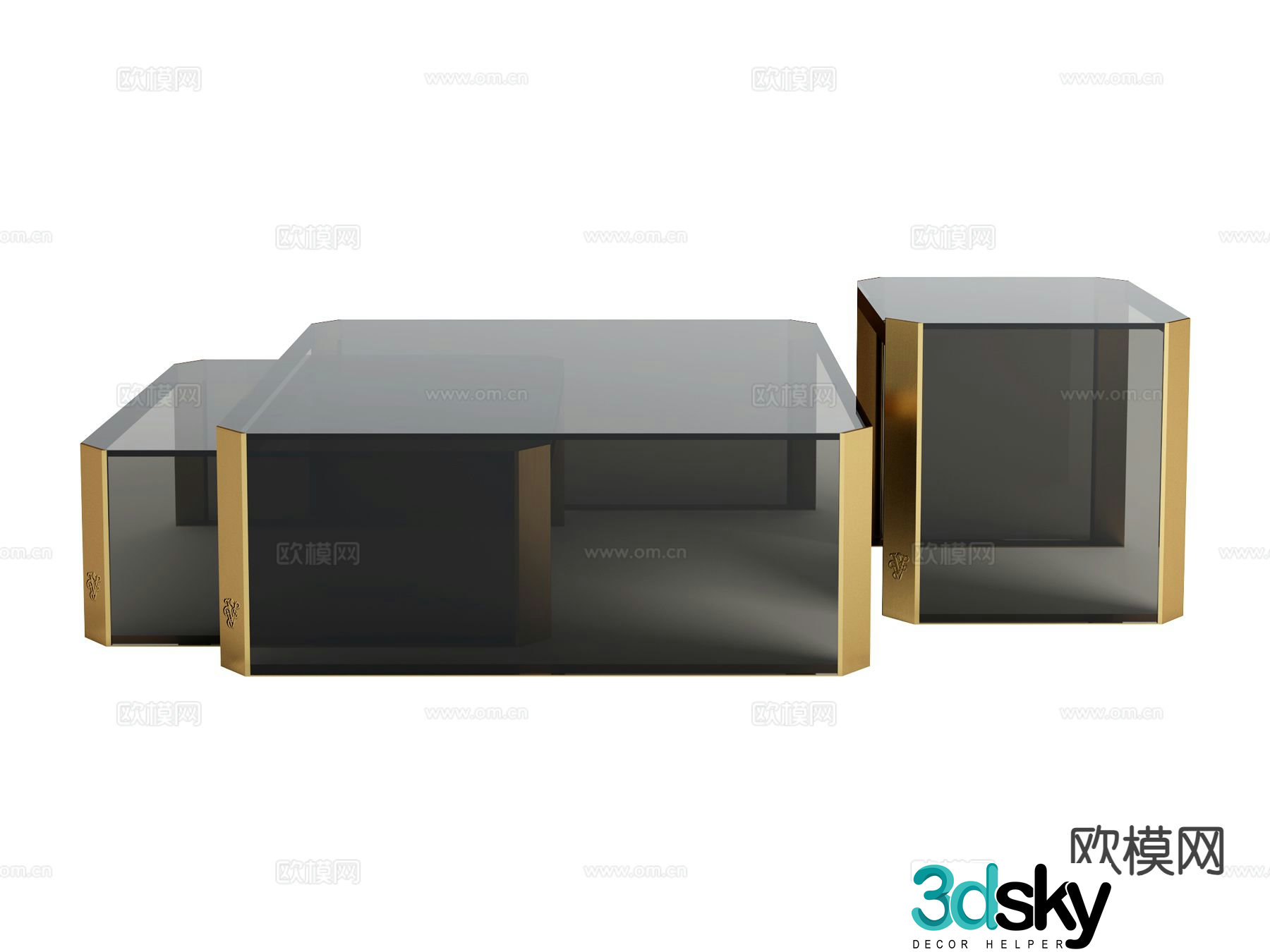 visionnaire coffee table 3d model