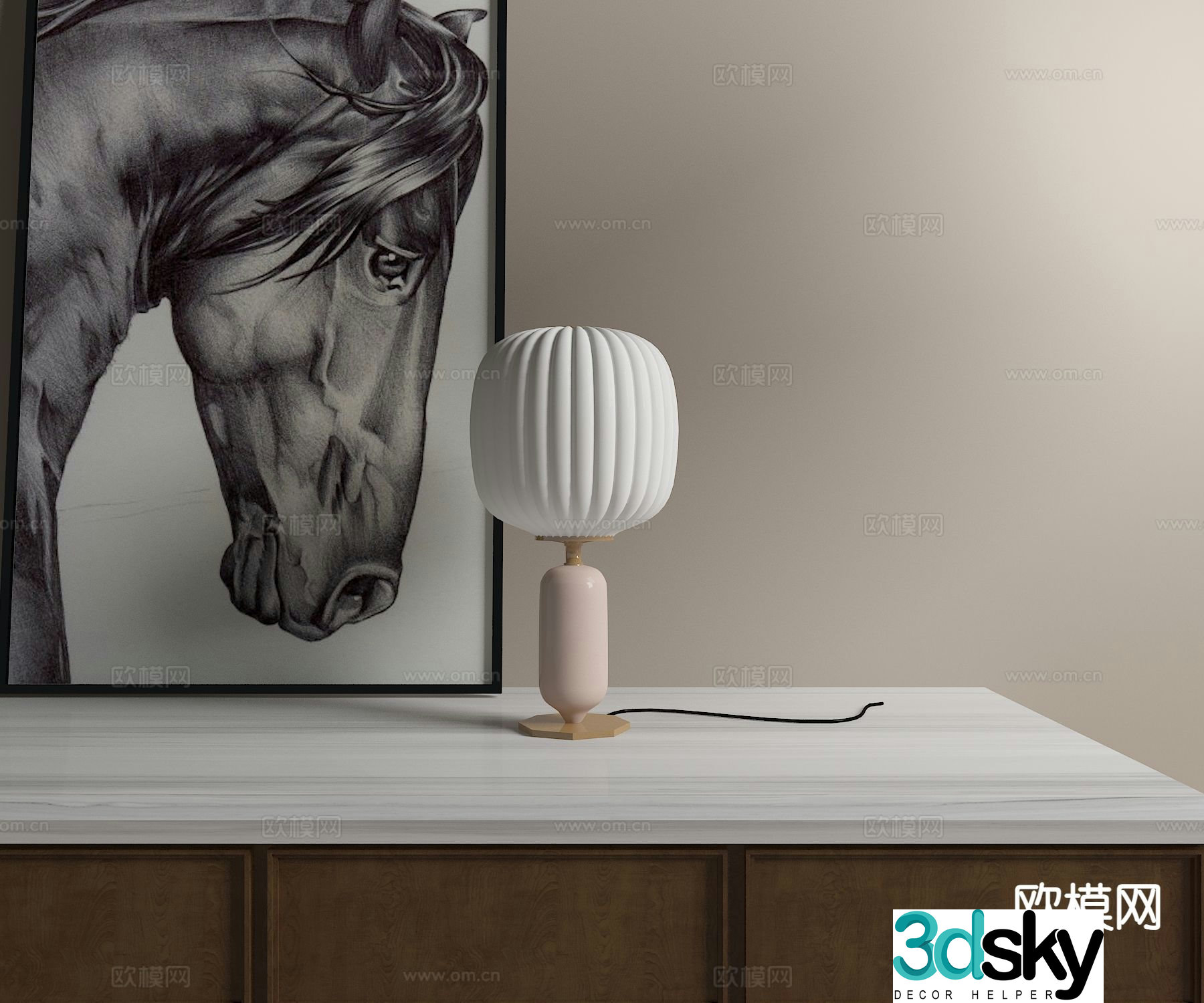 Modern desk lamp 3d model